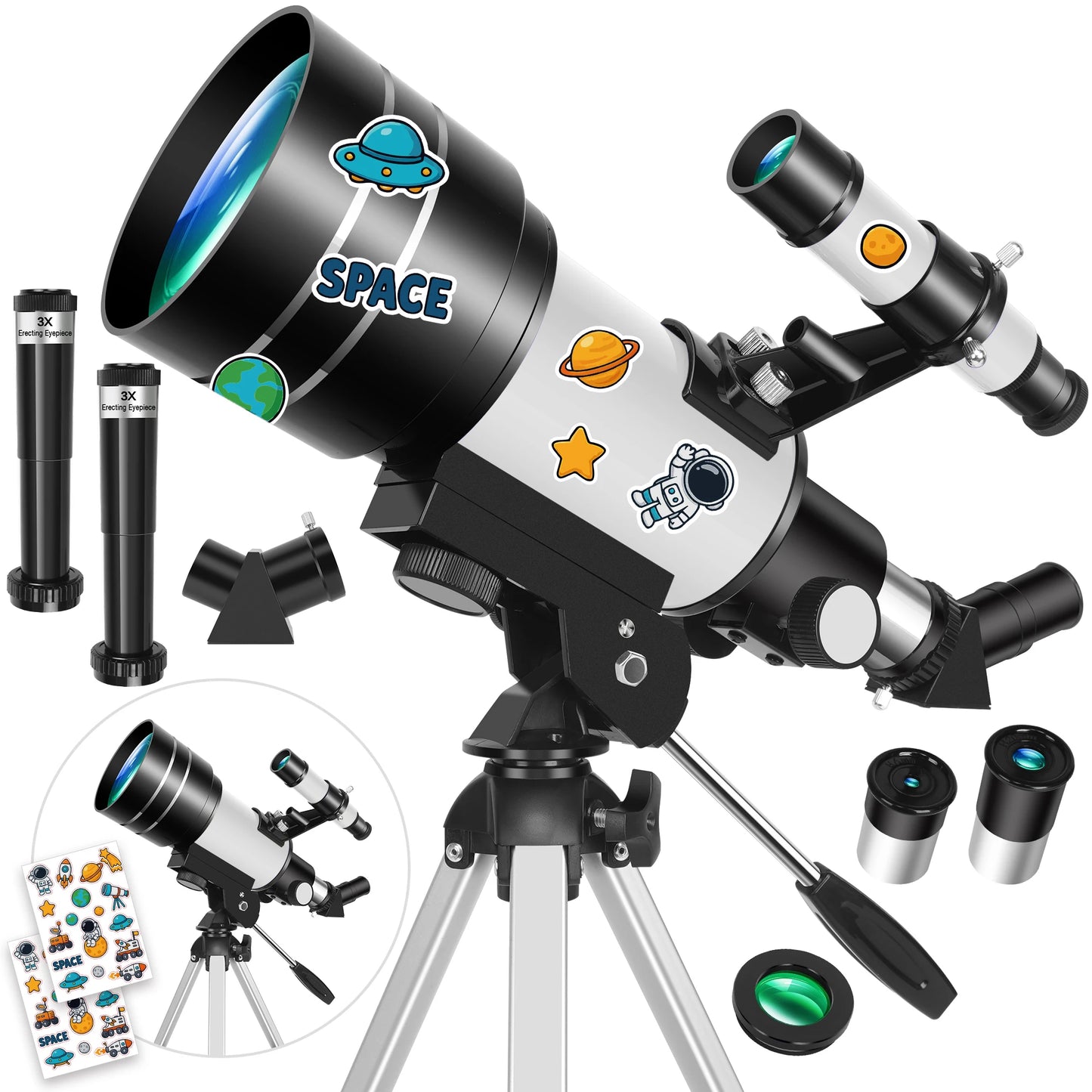Portable Astronomical Telescope For Beginners Monocular With Stickers