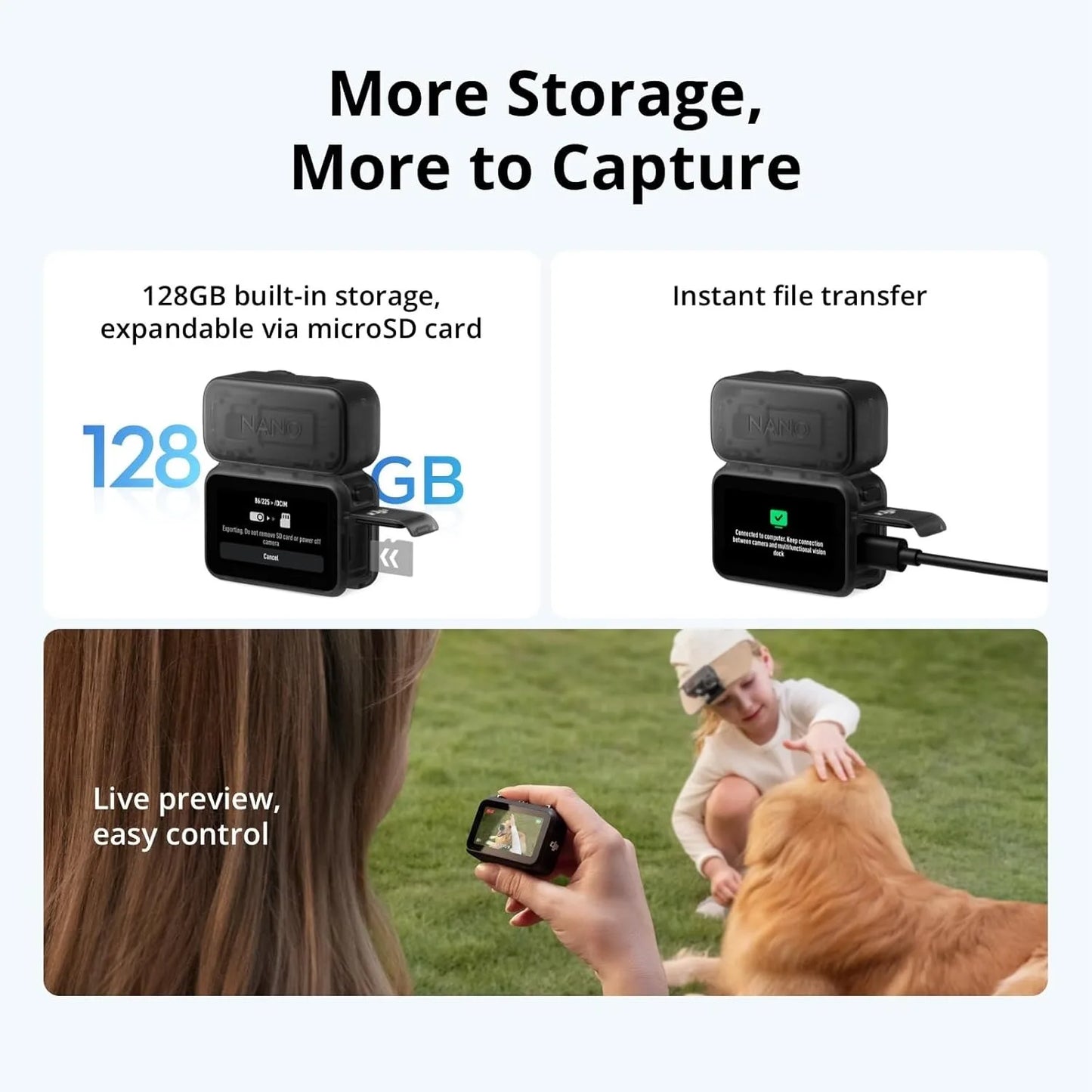 DJI Osmo Nano Standard Combo 128GB 4K 60fps Vlogging Camera