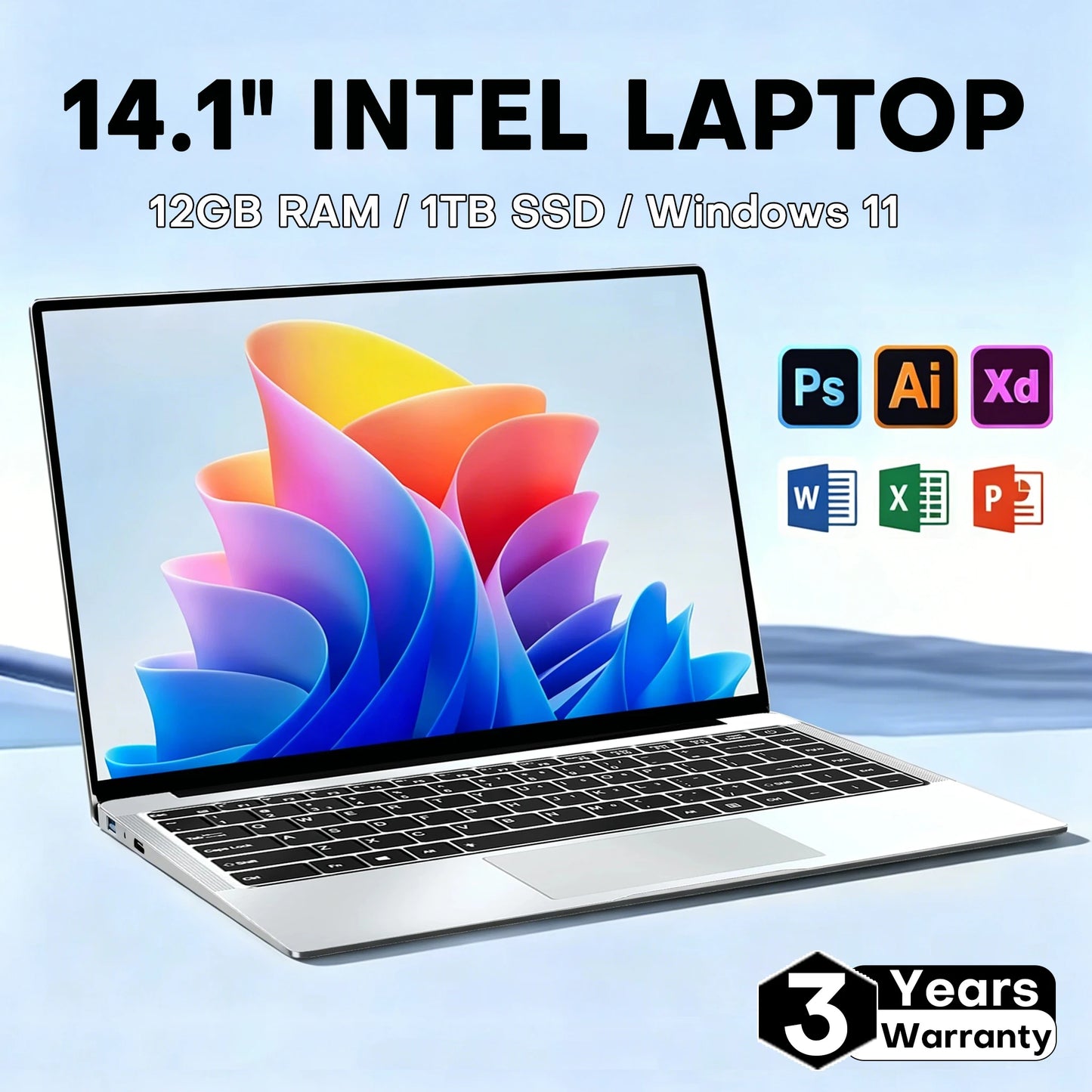 Xia Man Intel Atom E3950 Laptop Windows 11 Pro 12GB