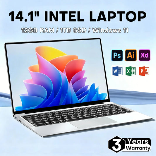 Xia Man Intel Atom E3950 Laptop Windows 11 Pro 12GB