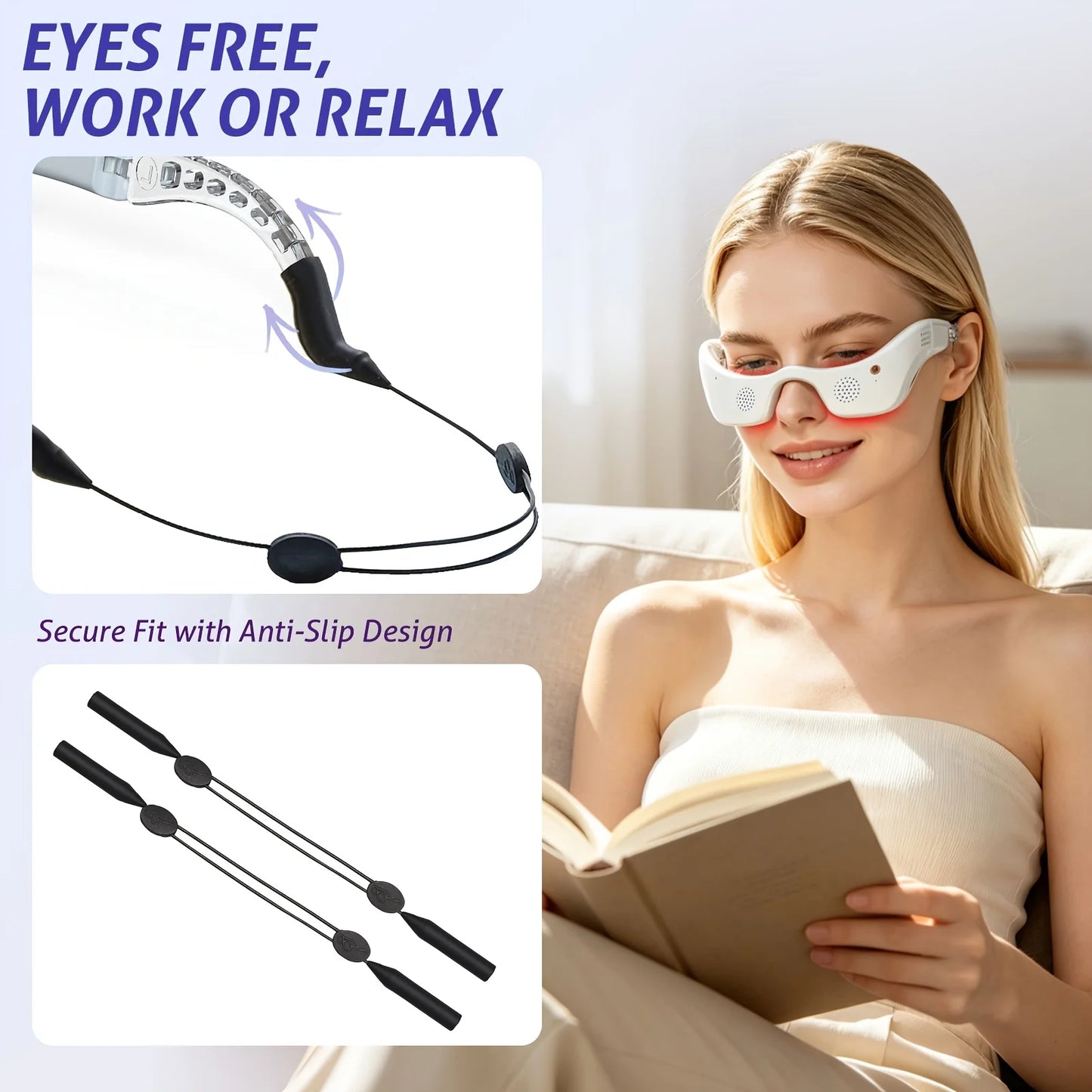 Jitesy LED Eye Massager With Hot Cold Therapy And Phototherapy