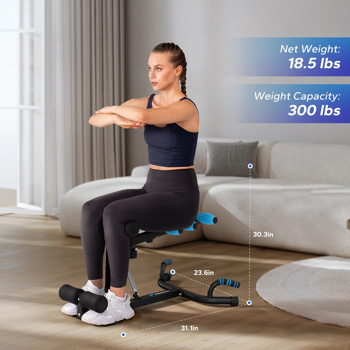 MERACH Multifunctional Deep Squat Trainer for Core Abs and Legs