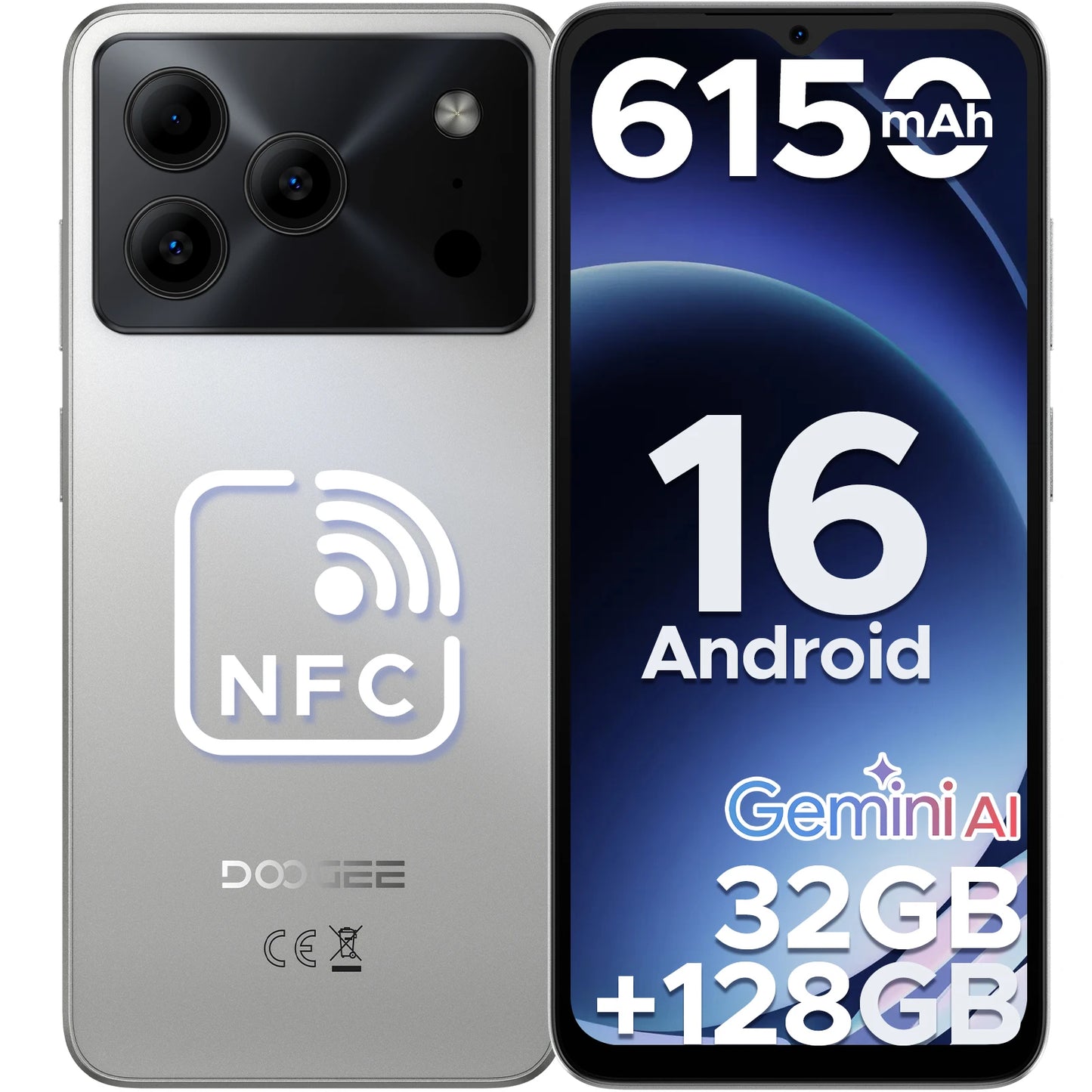 DOOGEE Note56 Pro Smartphone 6150mAh Battery Android 16 90Hz