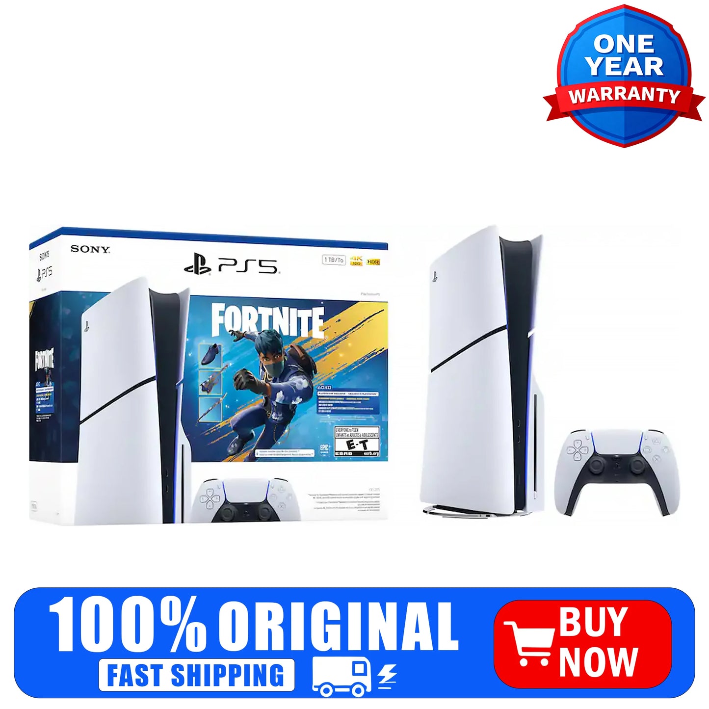 Sony PlayStation 5 Disc Console 1TB Fortnite Flowering Chaos Bundle
