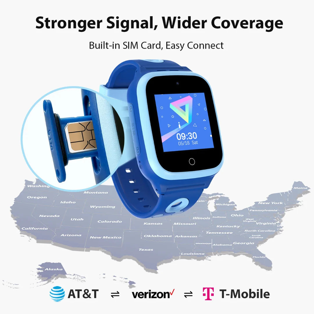 4G Kids GPS Smartwatch With Video Calling And Voice Chat
