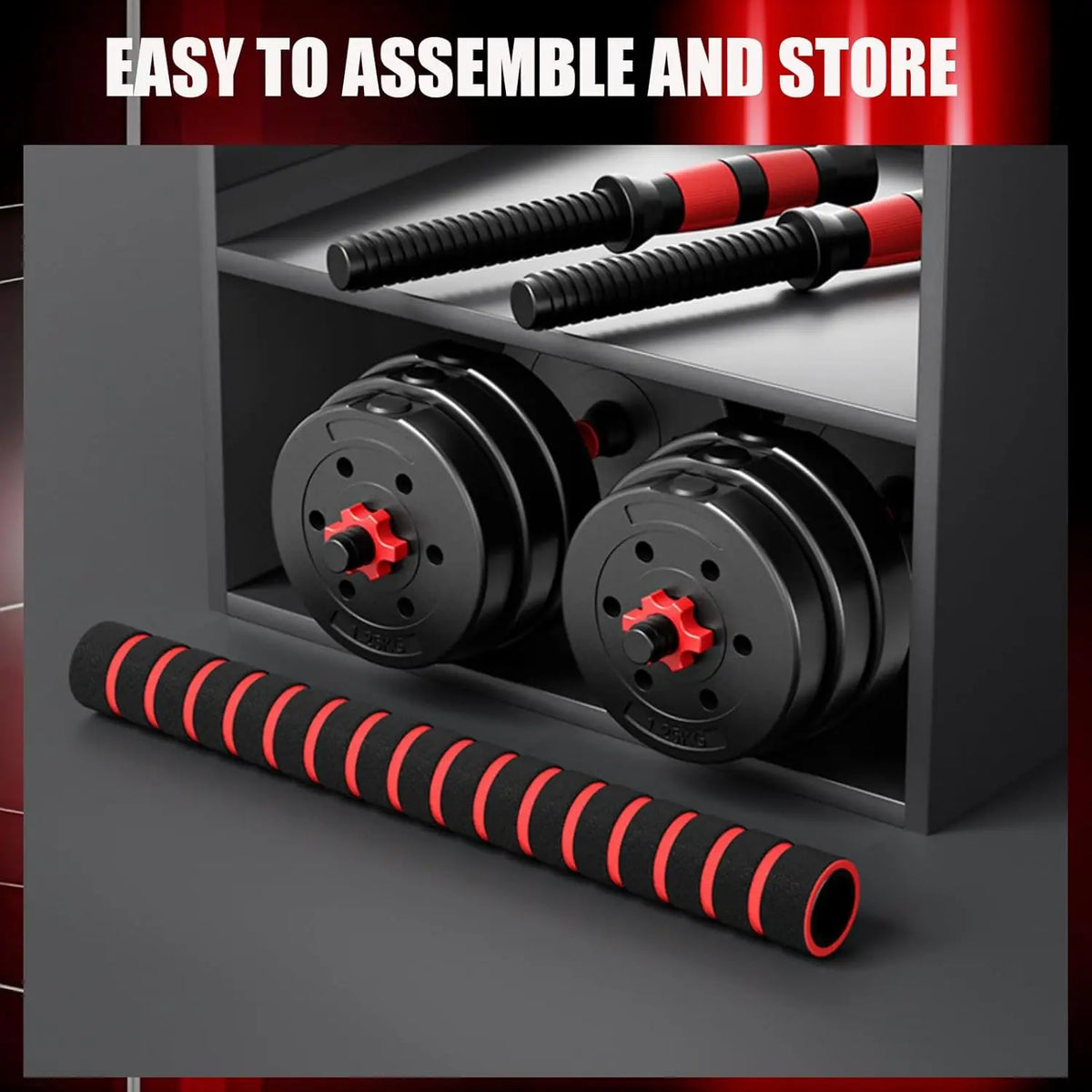 Adjustable Dumbbell Set with Ergonomic Handles for Home Strength Training