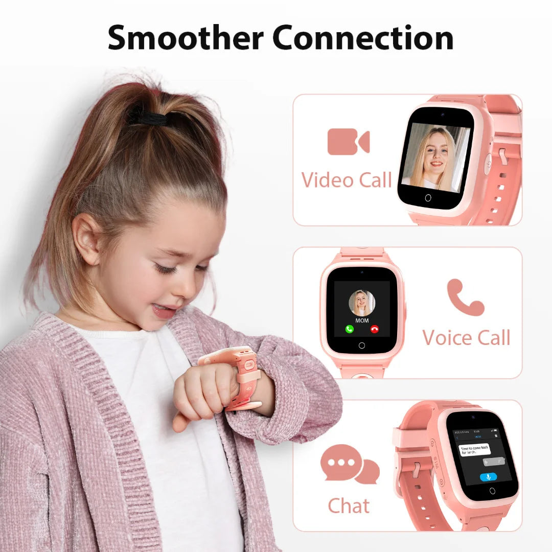 4G Kids GPS Smartwatch With Video Calling And Voice Chat