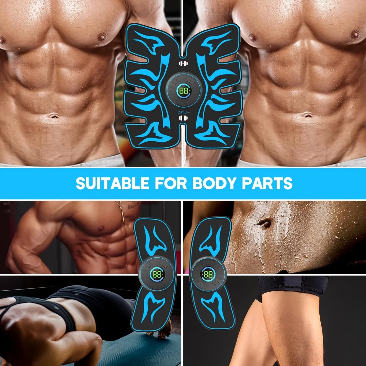 Jitesy Rechargeable EMS Muscle Stimulator Abdominal Trainer