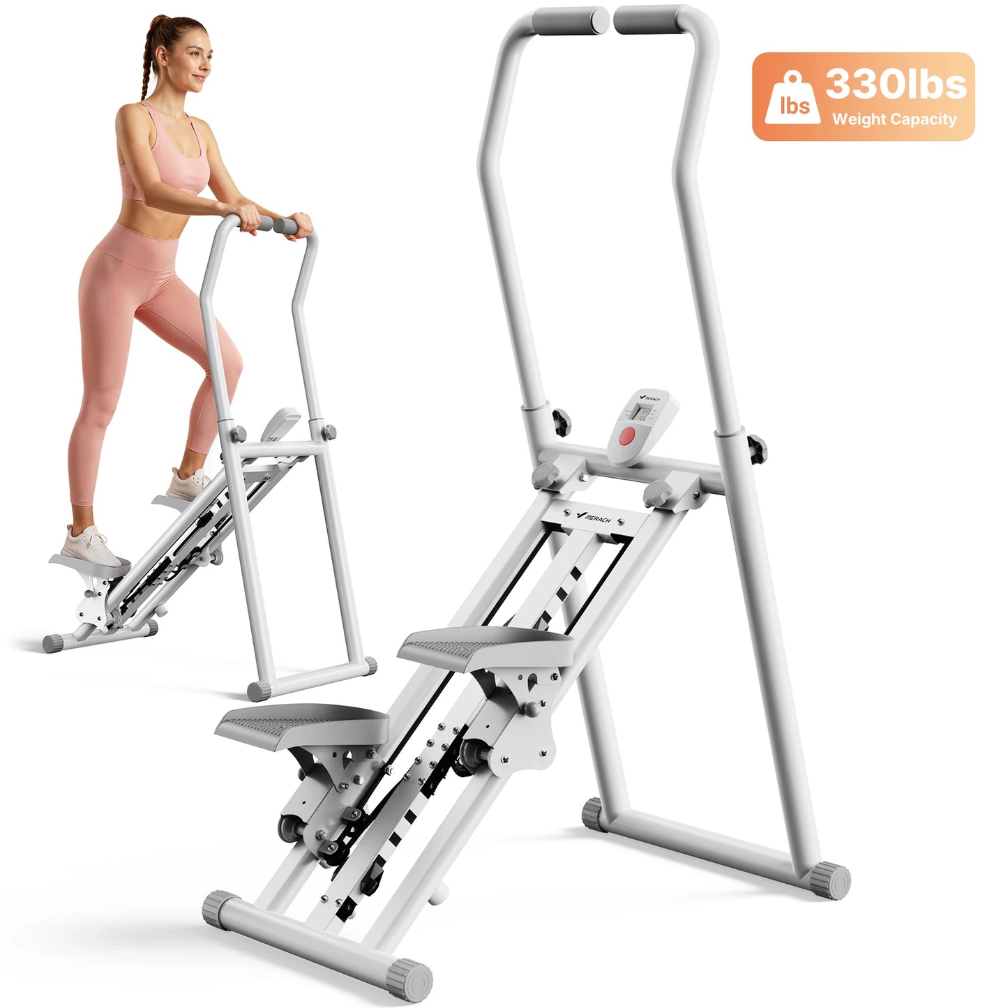 Merach Foldable Adjustable Stair Stepper Full Body Home Workout