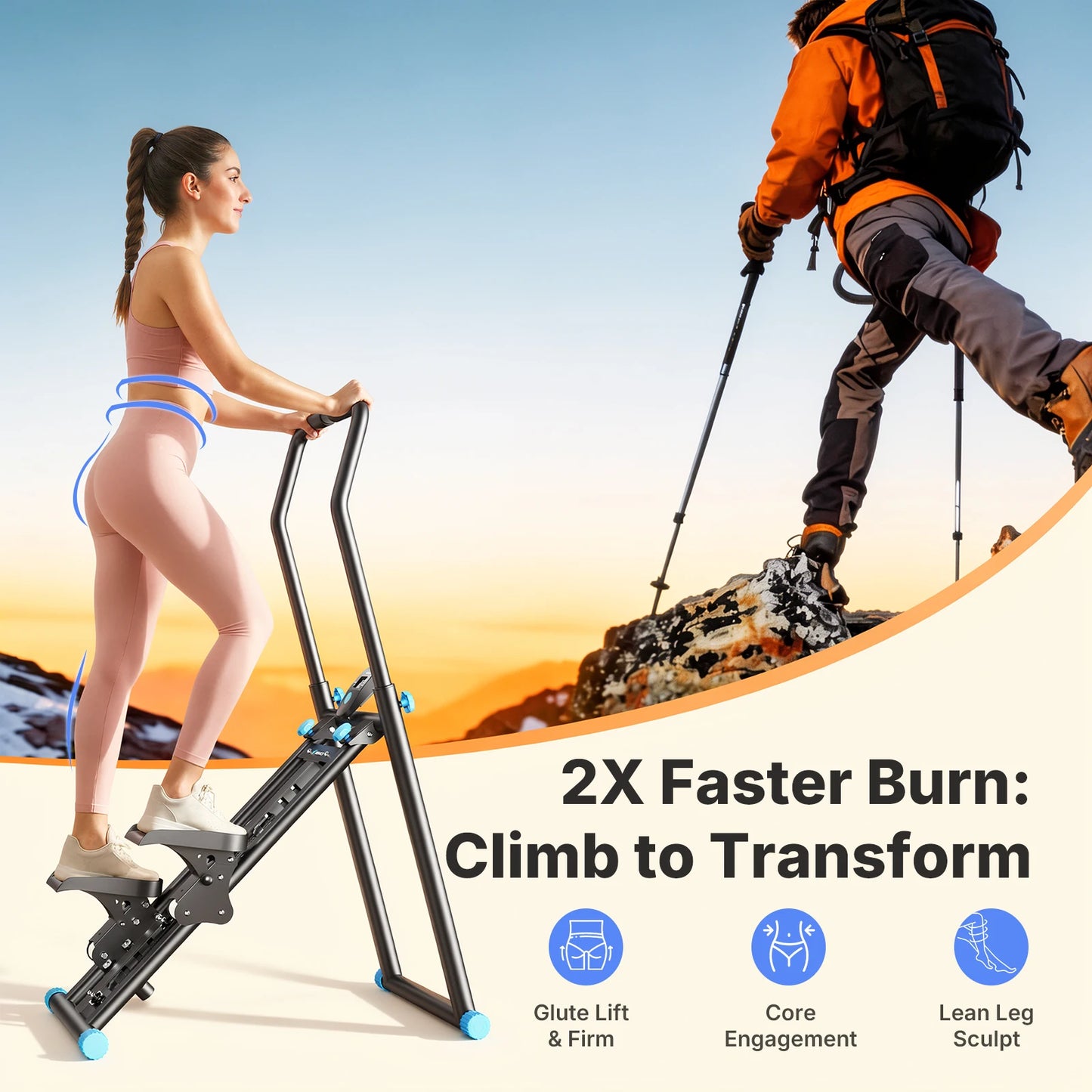 Merach Foldable Adjustable Stair Stepper Full Body Home Workout