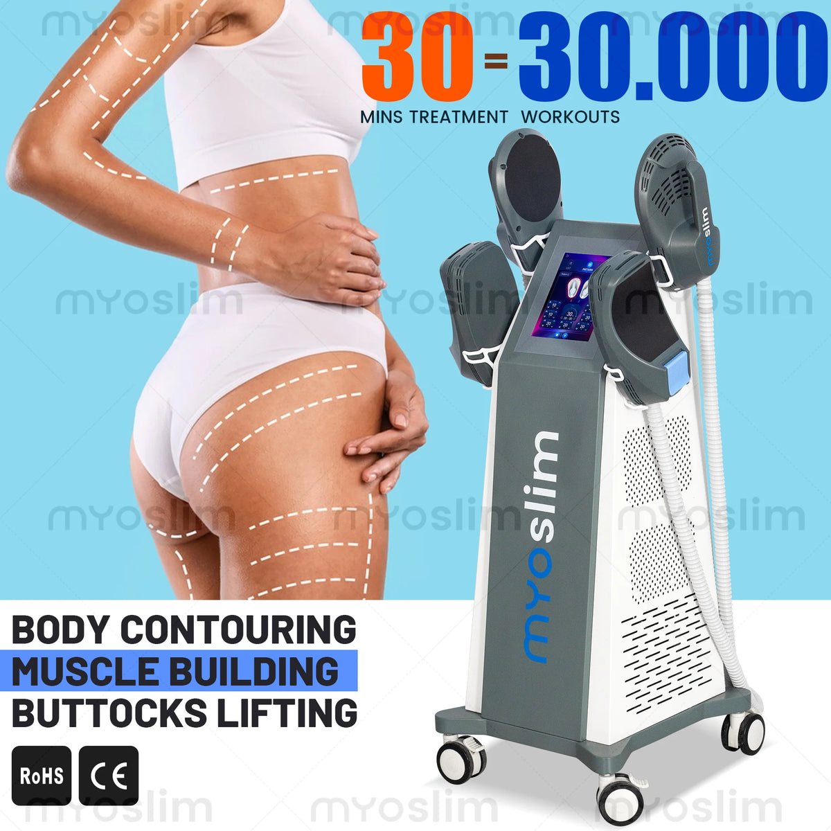 Myoslim RF NEO Slimming Machine EMS Body Sculpting Fat Burning EMSSLIM Nova Weight Loss Electromagnetic Muscle