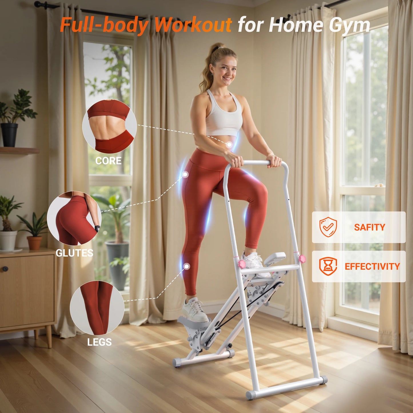 Merach Compact Folding Stair Stepper For Full Body Training