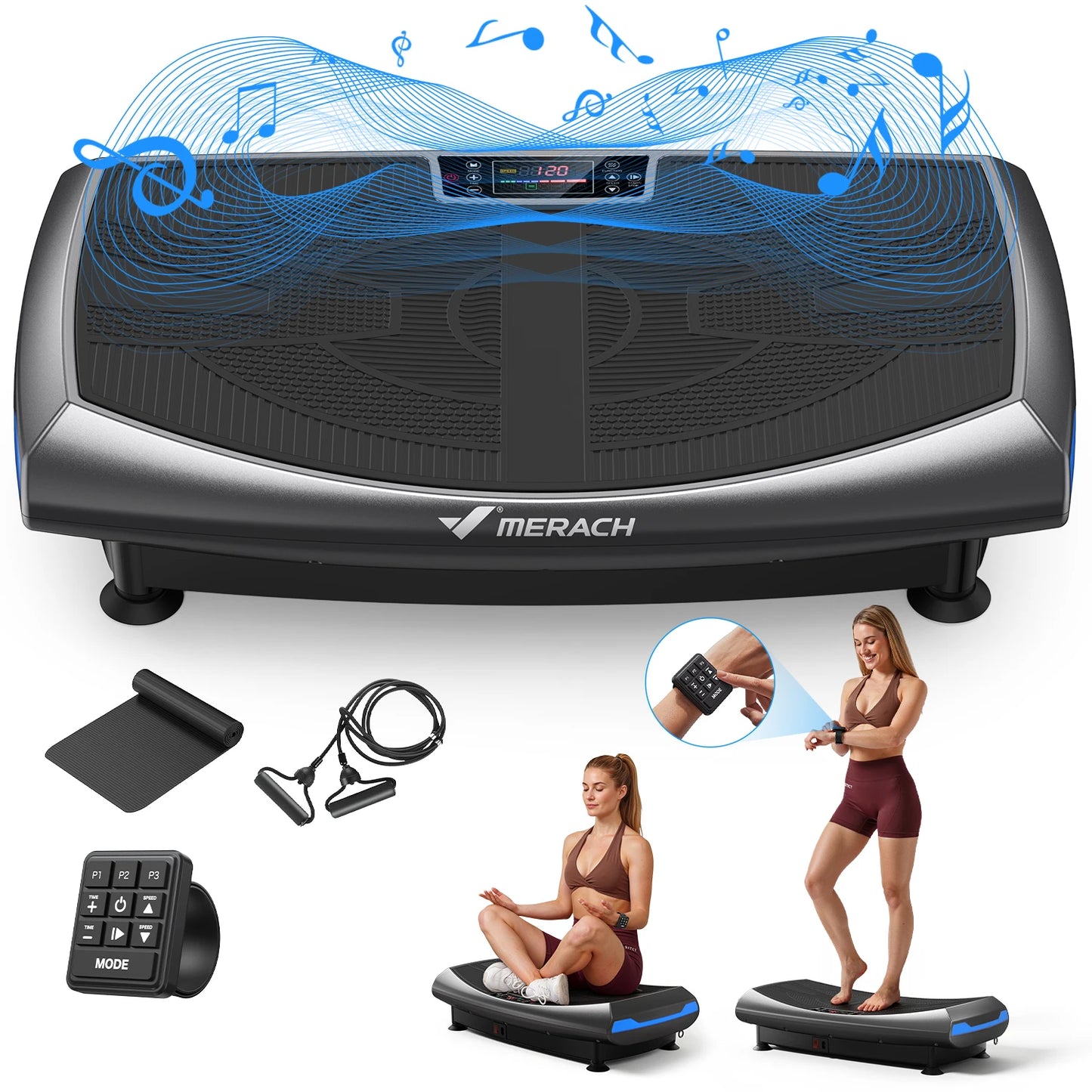 Merach 4D Vibration Plate Exercise Machine For Full Body Workout
