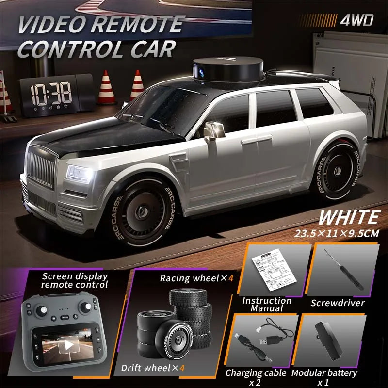 Hotfree 4WD RC Drift Car With HD Camera, FPV Dual Joystick Live Video, High Speed Indoor Outdoor Toy Gift For Kids Boys