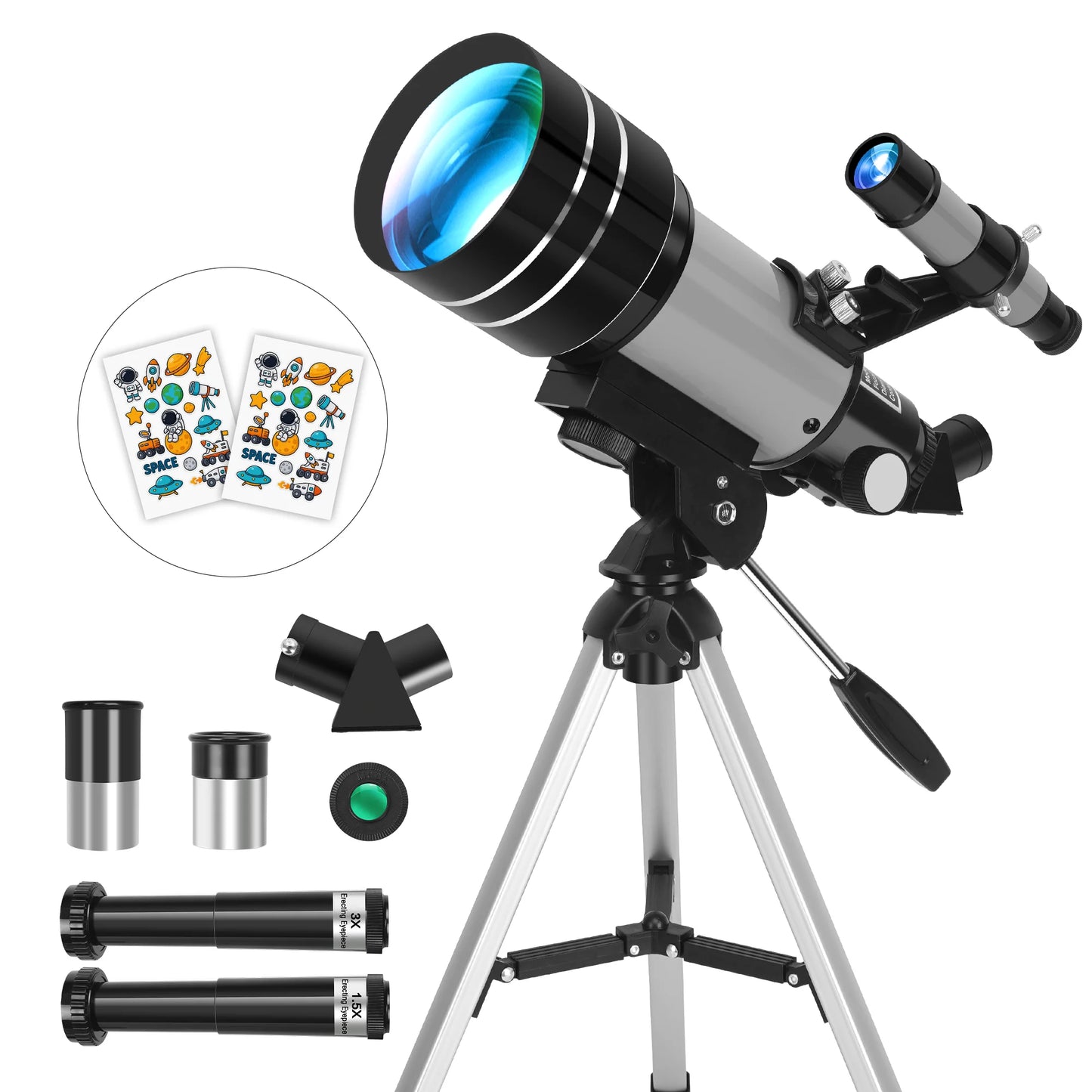 Portable Astronomical Telescope For Beginners Monocular With Stickers