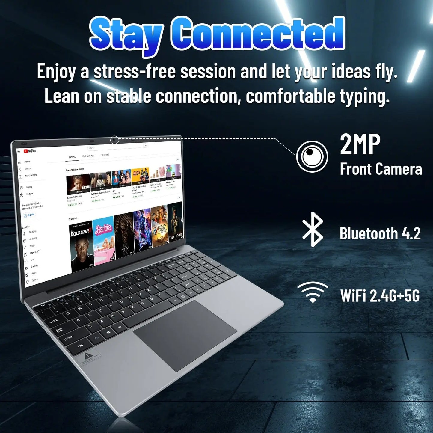 AEEZO-US Windows 11 Laptop Intel Celeron N5095 16GB RAM 512GB