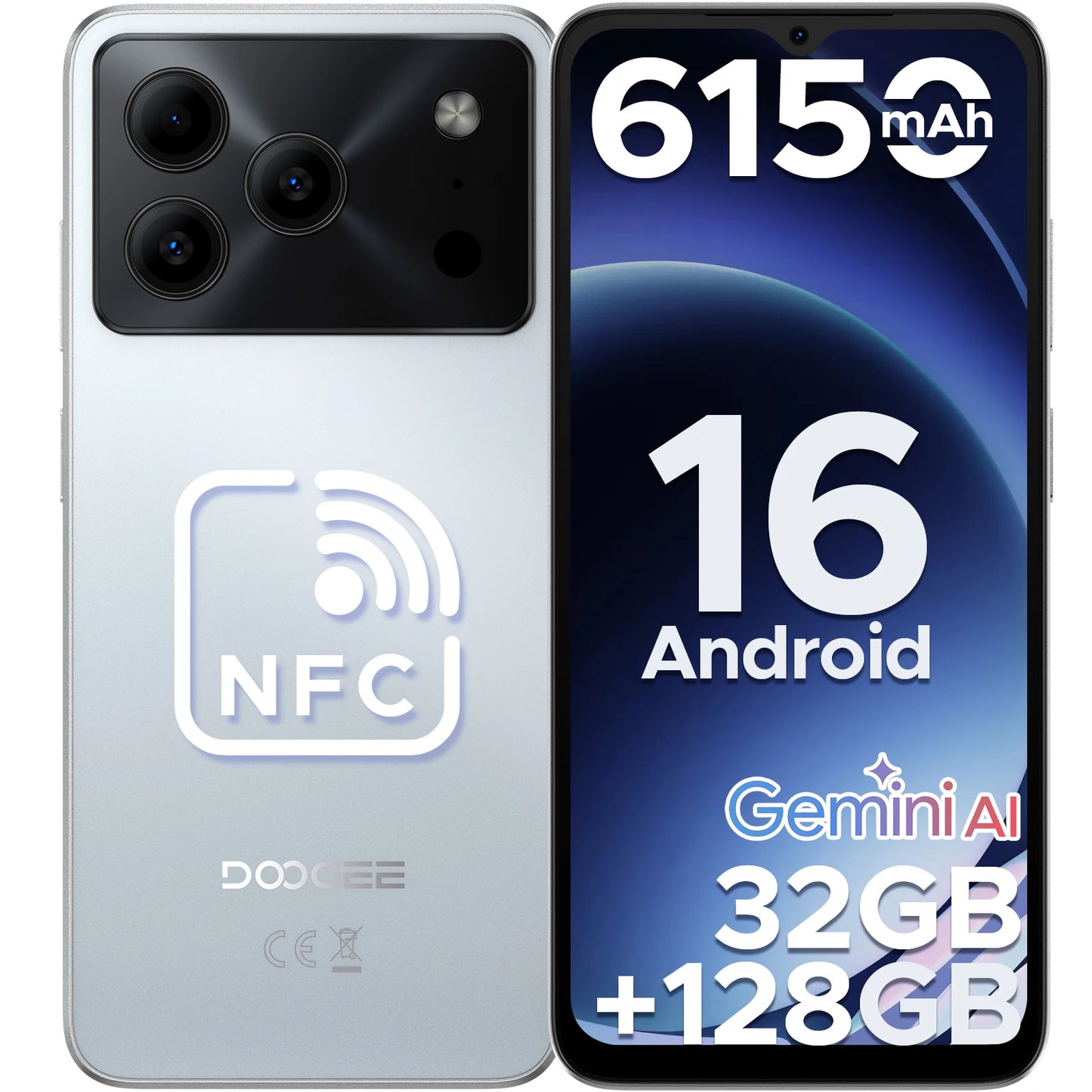 DOOGEE Note56 Pro Smartphone 6150mAh Battery Android 16 90Hz