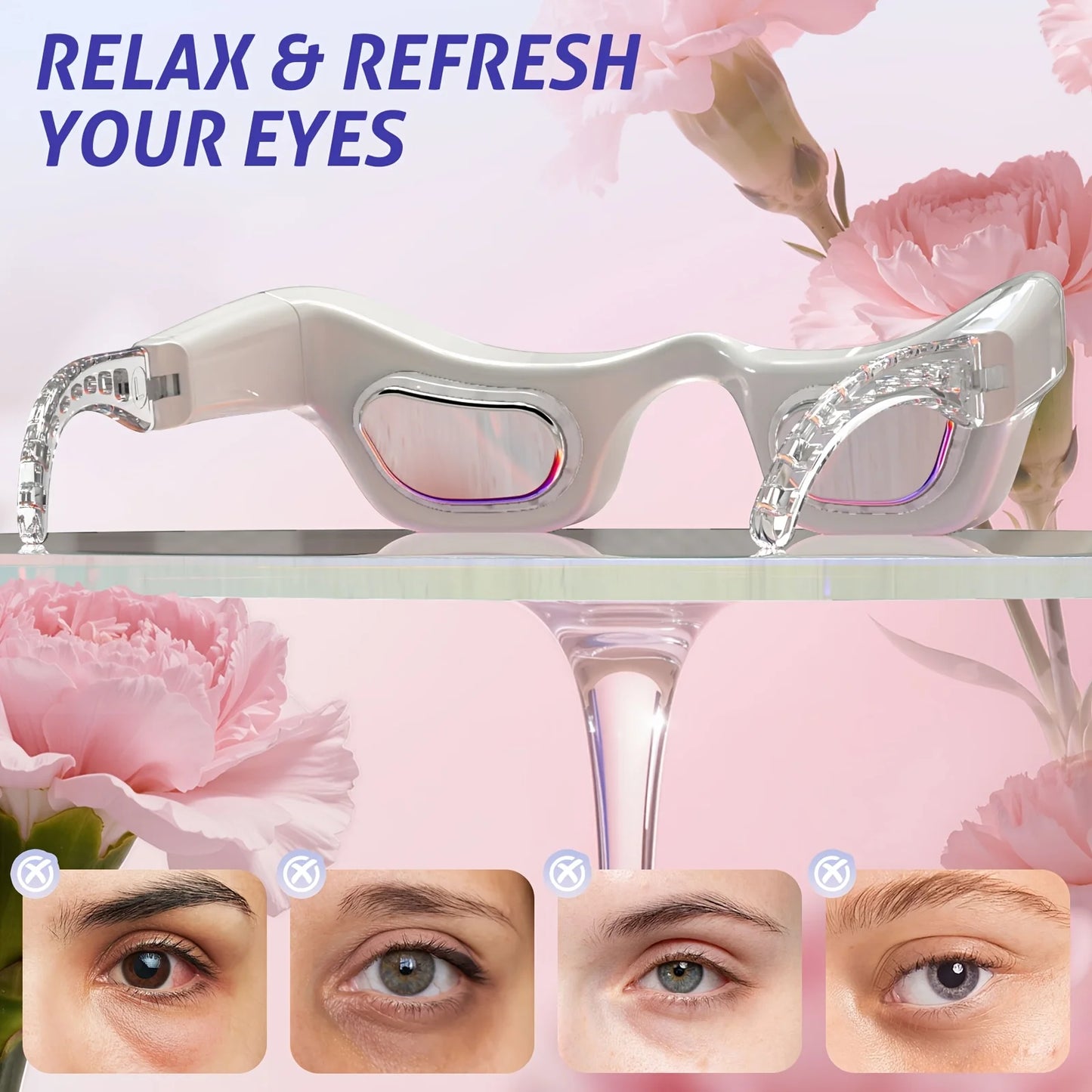 Jitesy LED Eye Massager With Hot Cold Therapy And Phototherapy