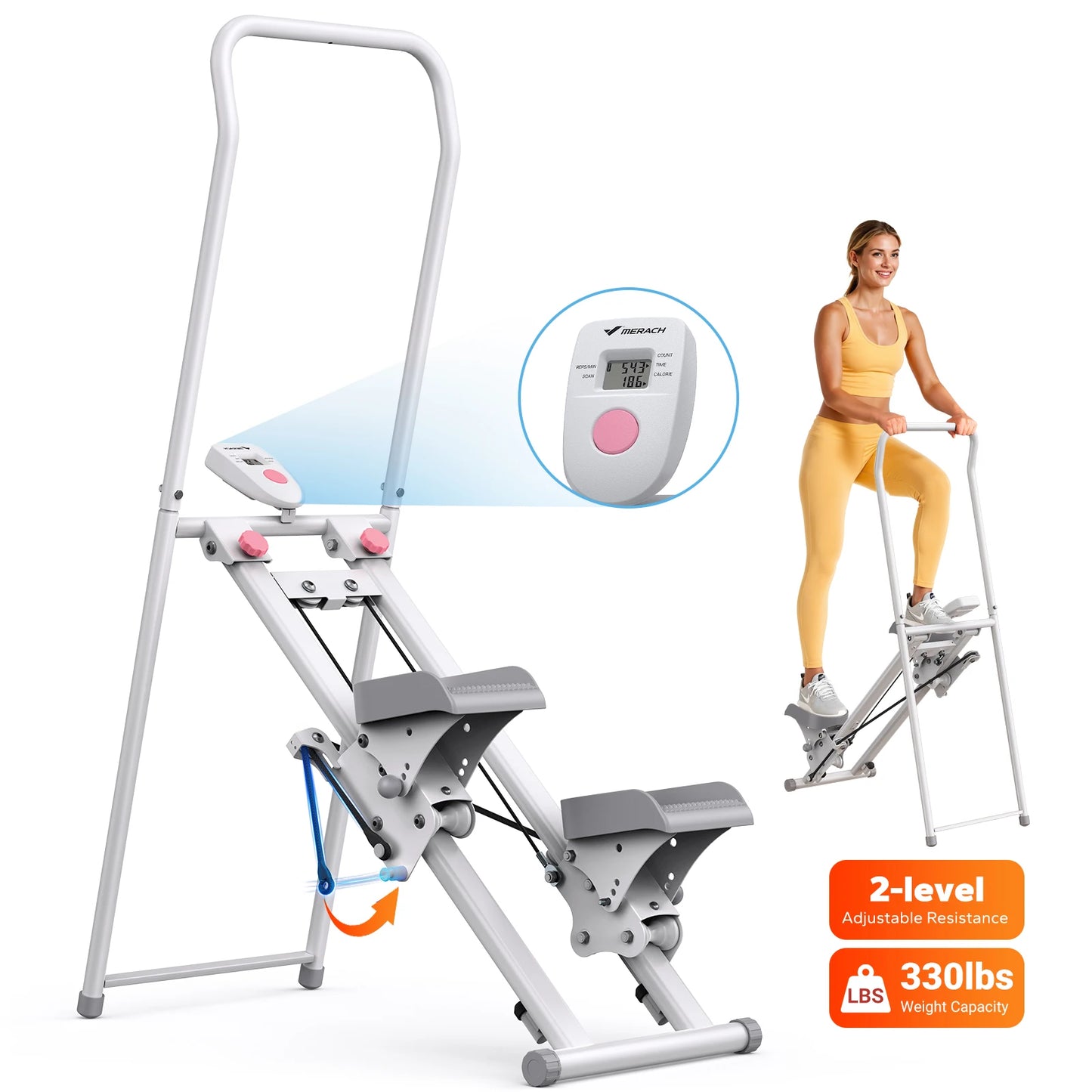 Merach Compact Folding Stair Stepper For Full Body Training