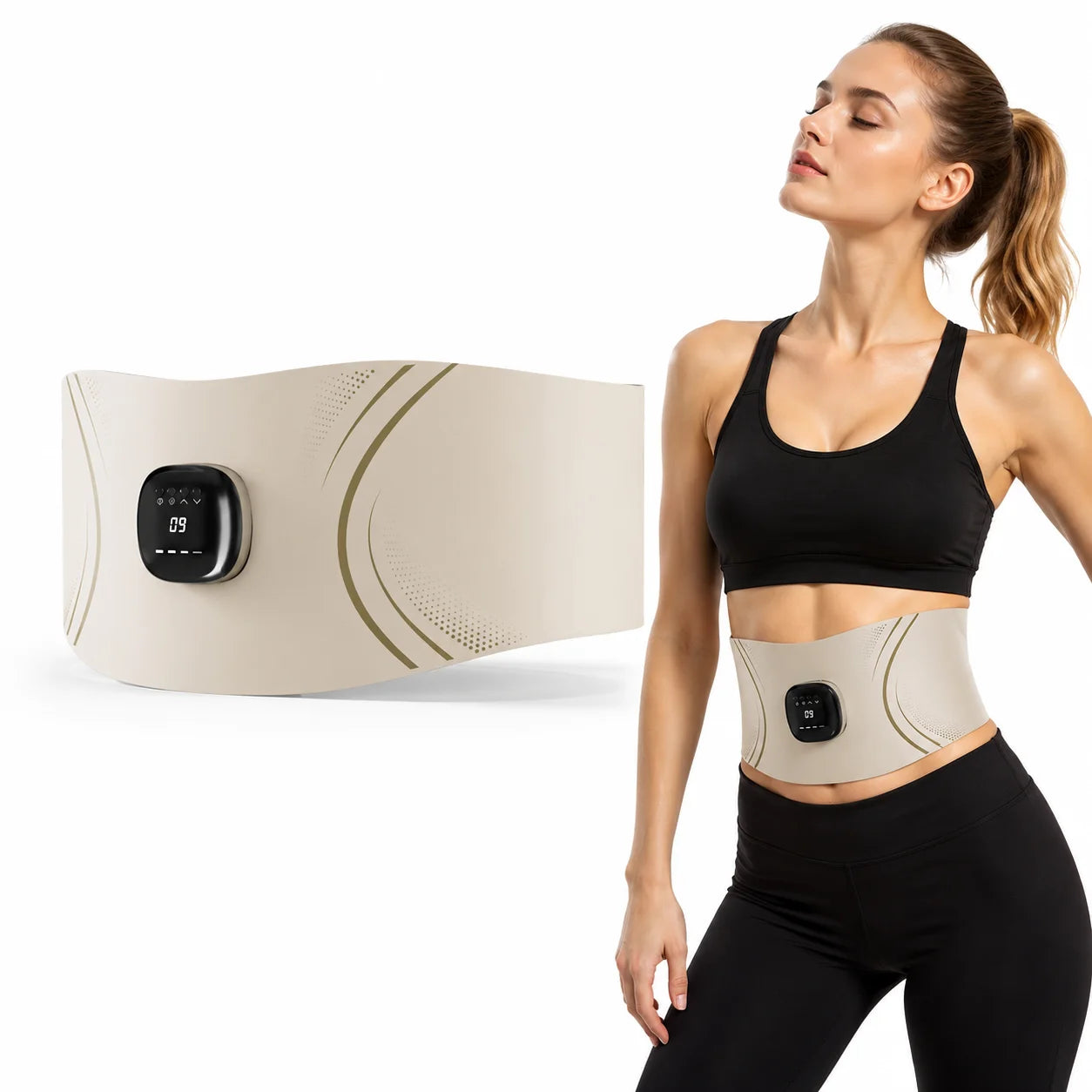 Jitesy EMS Abdominal Belt With Red Blue Light And Heat