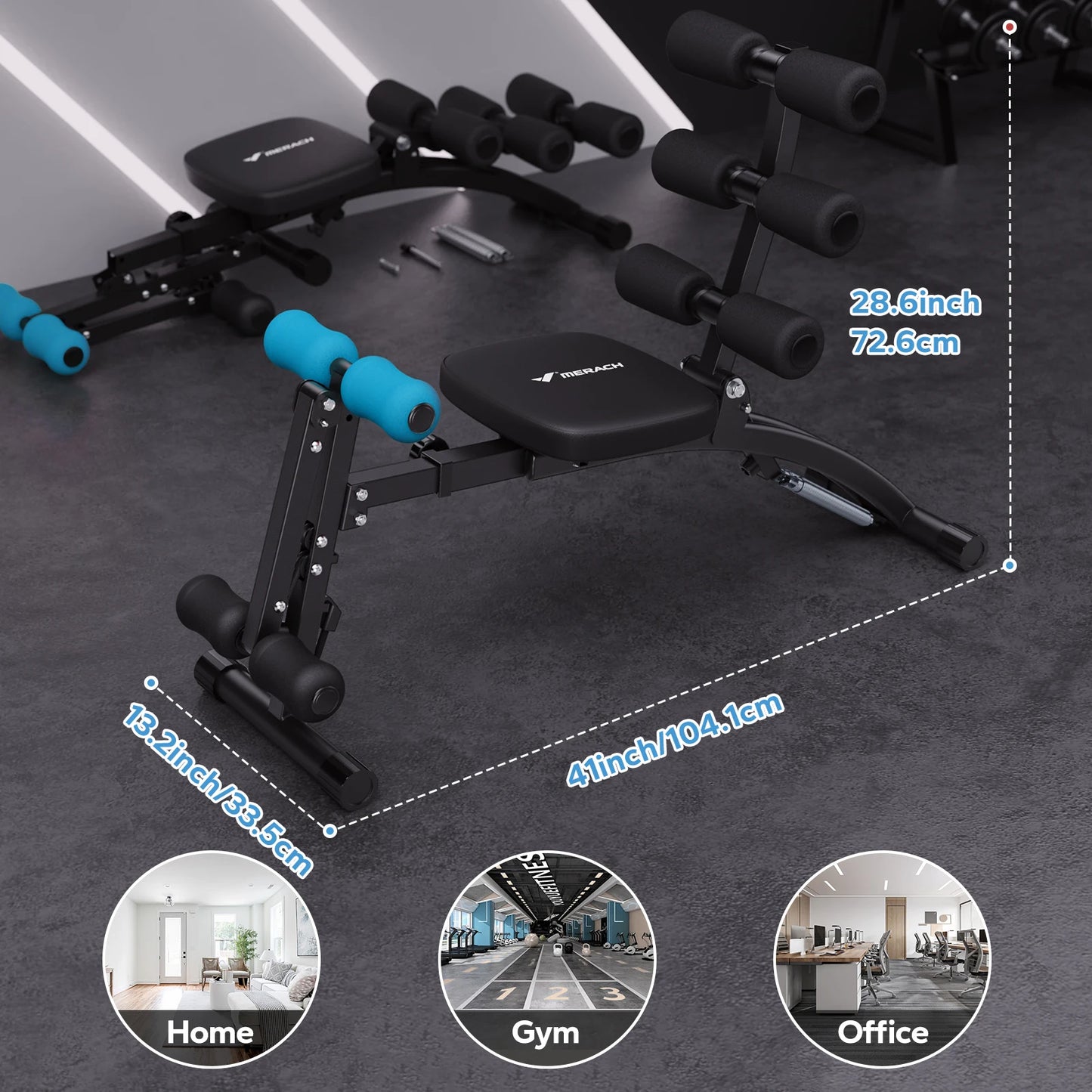 Merach Adjustable Ab Trainer Bench For Home Workout