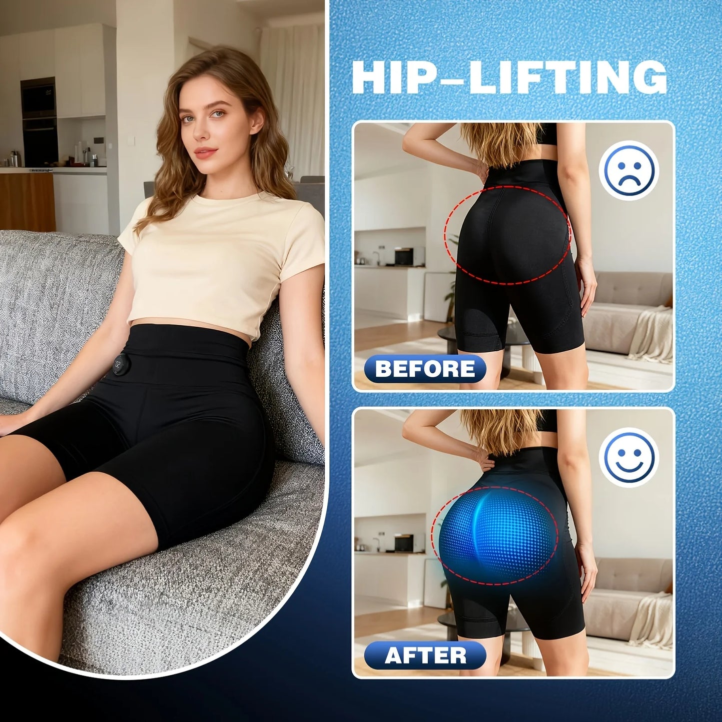 Jitesy EMS Glute Lift Massage Pants With 4D Microcurrent Muscle Stimulation