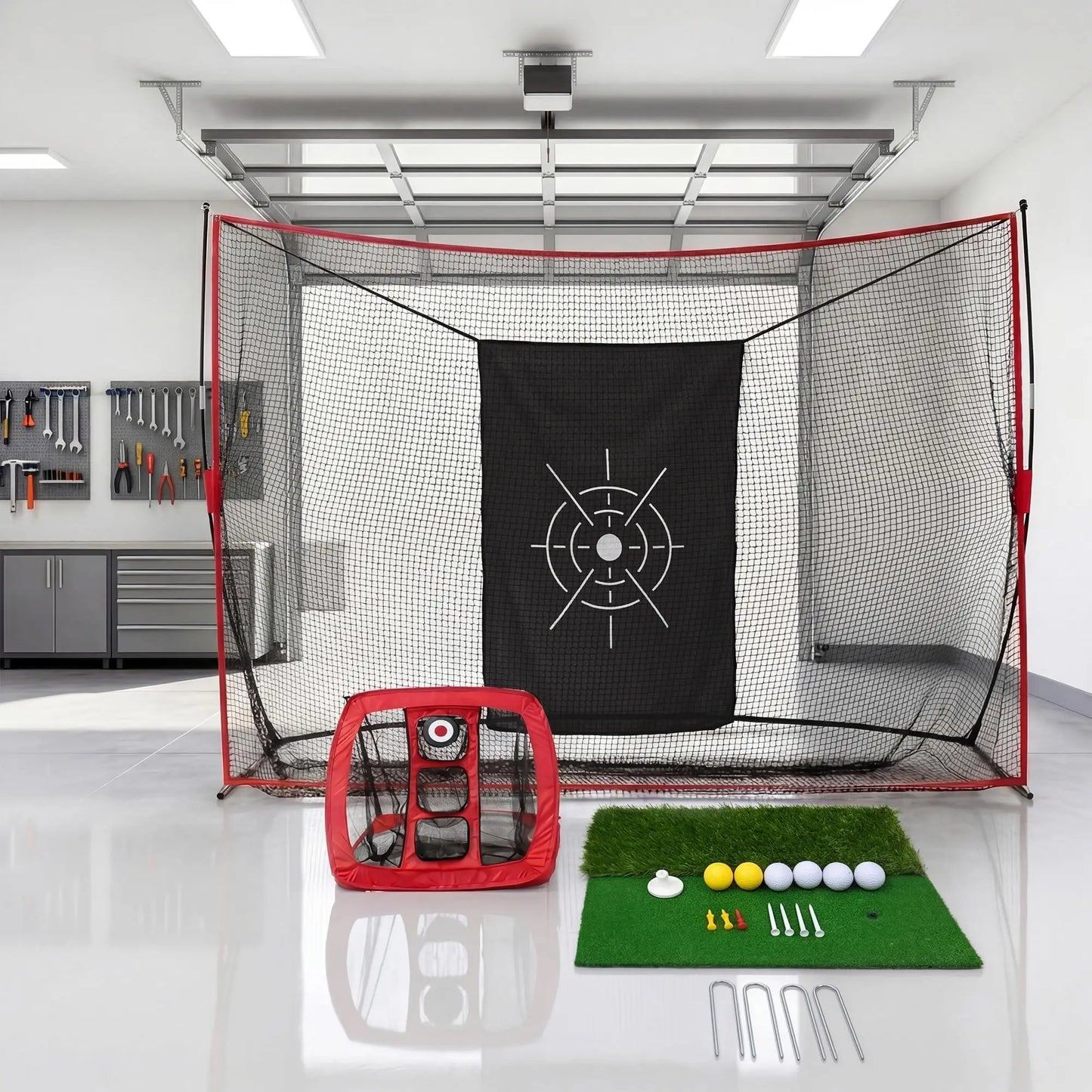 Durable Golf Practice Hitting Net With Chipping Net And Turf