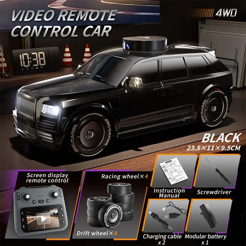 Hotfree 4WD RC Drift Car With HD Camera, FPV Dual Joystick Live Video, High Speed Indoor Outdoor Toy Gift For Kids Boys