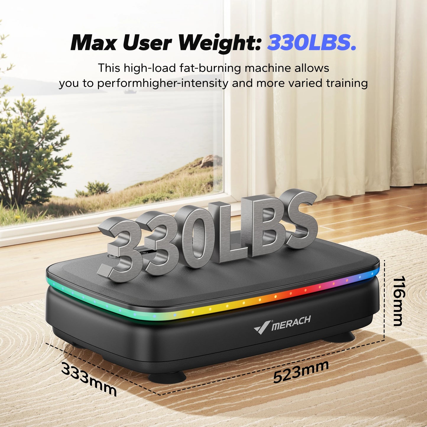 Merach Whole Body Vibration Plate Fitness Exercise Machine