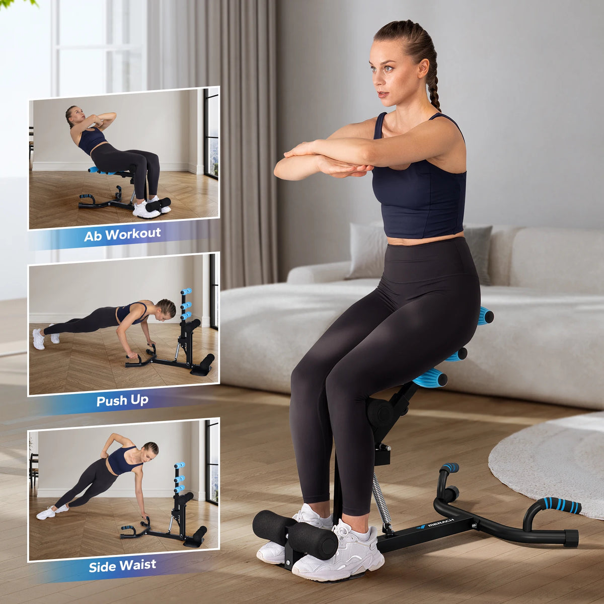 MERACH Multifunctional Deep Squat Trainer for Core Abs and Legs