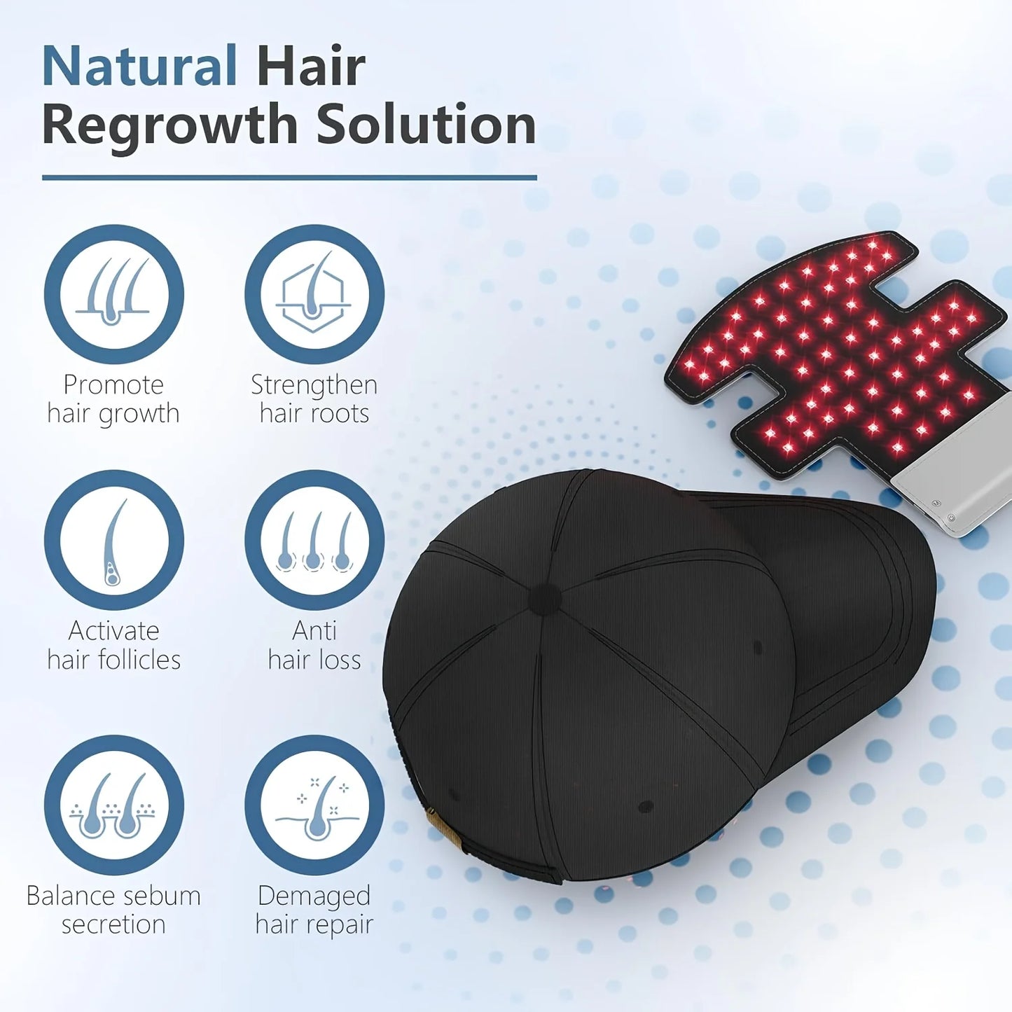 Jitesy LED Hair Growth Cap Portable Infrared Light Therapy