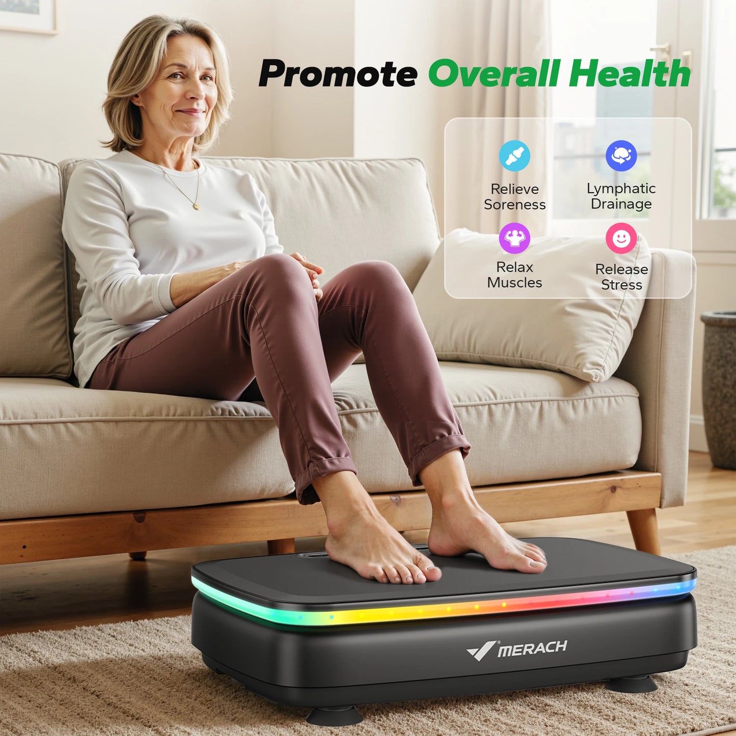 Merach Whole Body Vibration Plate Fitness Exercise Machine