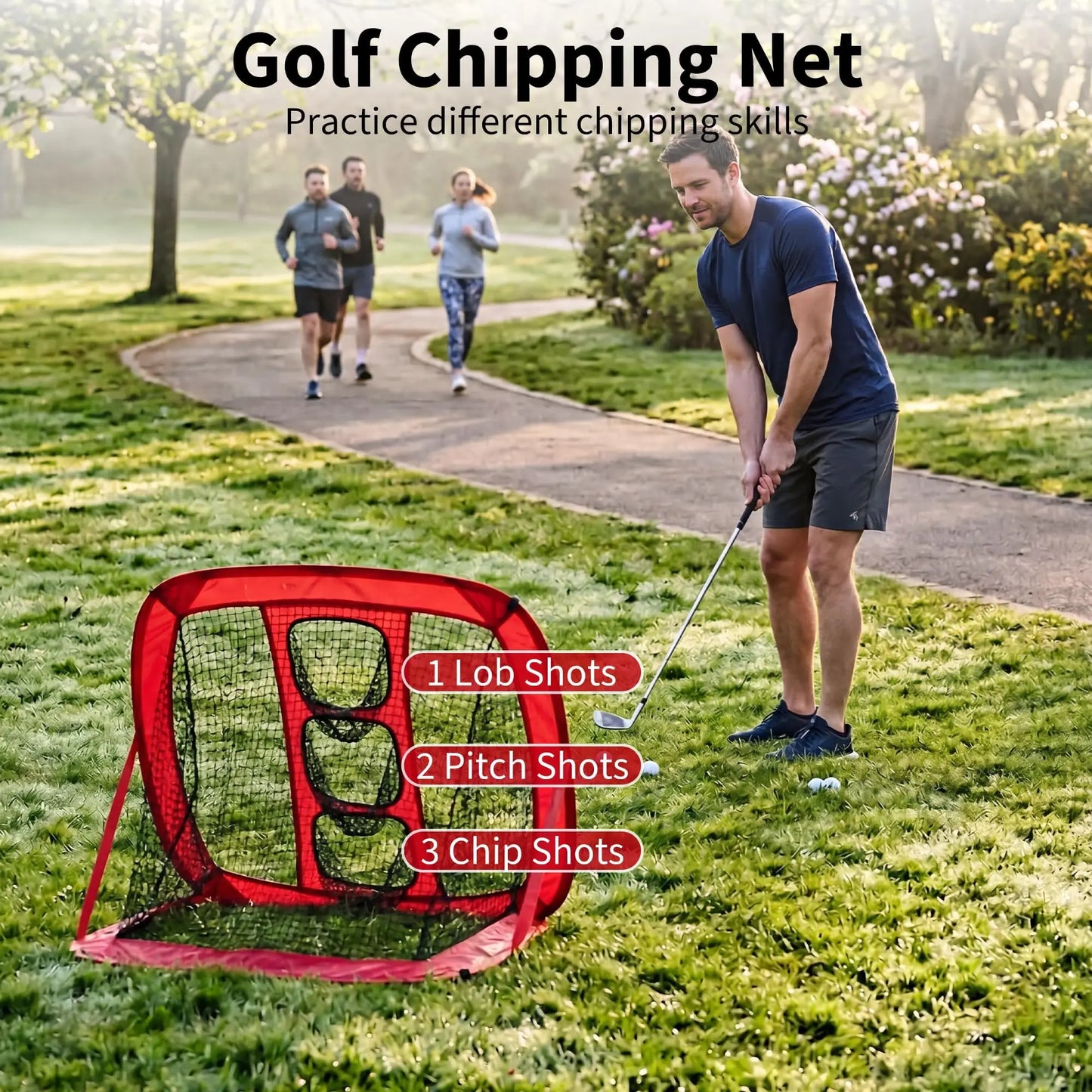 Durable Golf Practice Hitting Net With Chipping Net And Turf