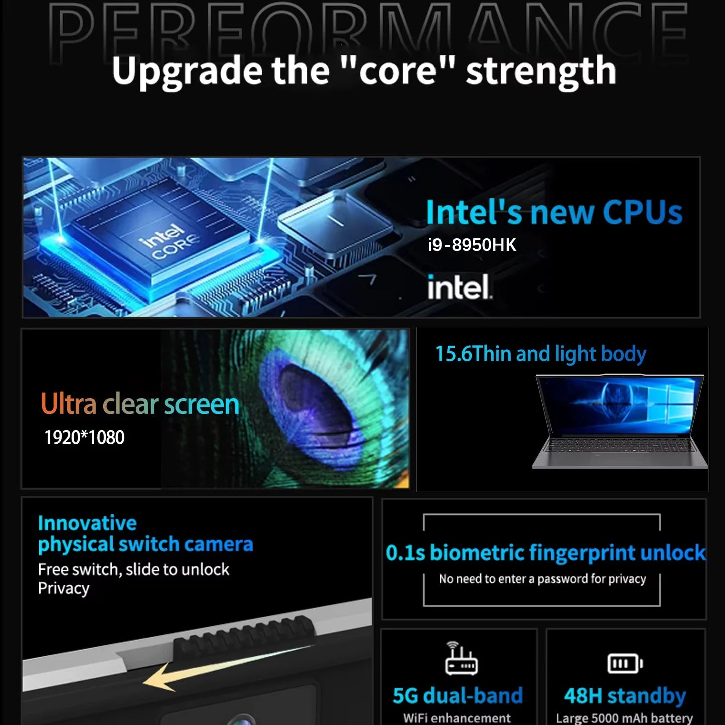 Xia Man Intel Core I9 10980HK 1TB SSD 16GB Windows11
