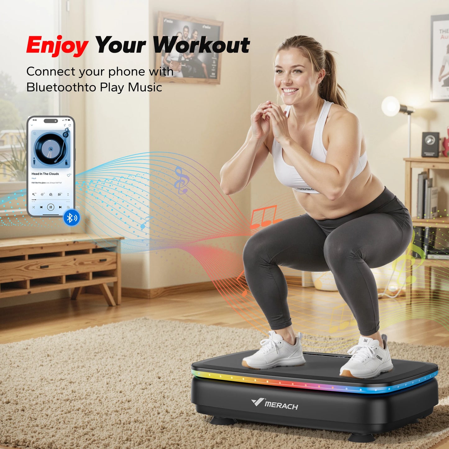 Merach Whole Body Vibration Plate Fitness Exercise Machine