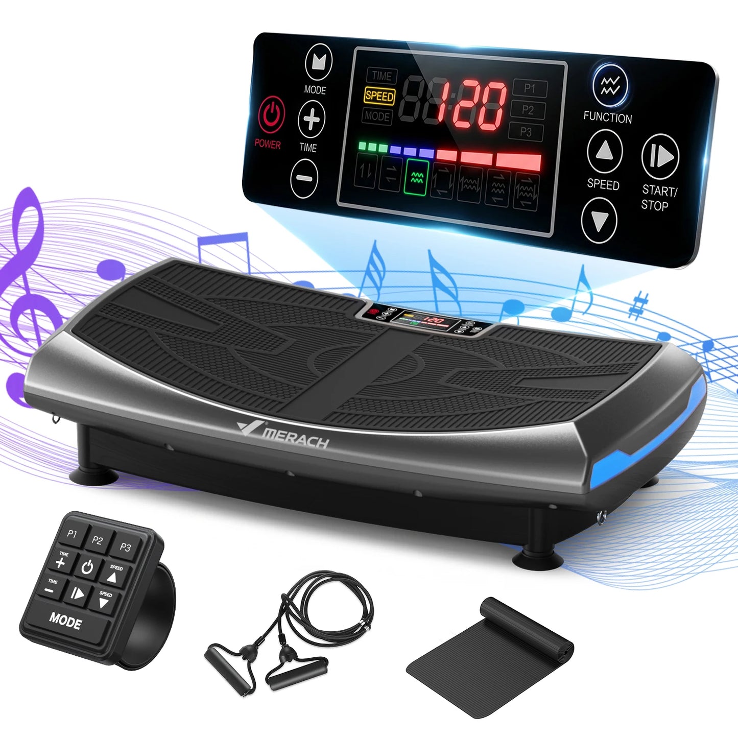 Merach 4D Vibration Plate Exercise Machine For Full Body Workout