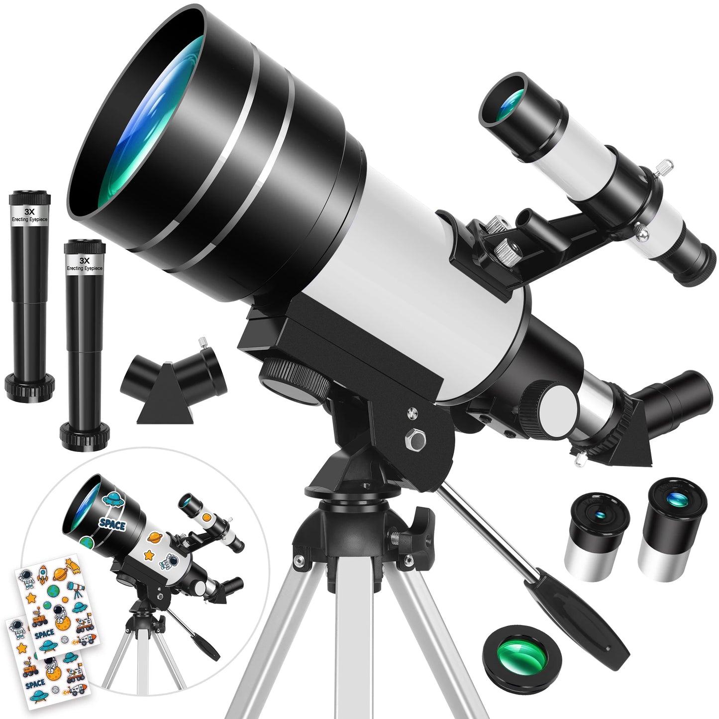 Portable Astronomical Telescope For Beginners Monocular With Stickers
