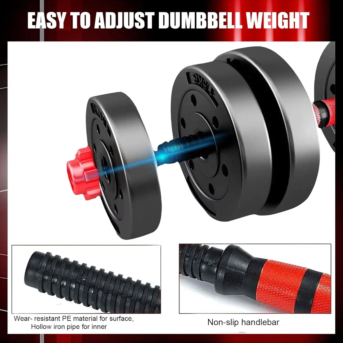 Adjustable Dumbbell Set with Ergonomic Handles for Home Strength Training