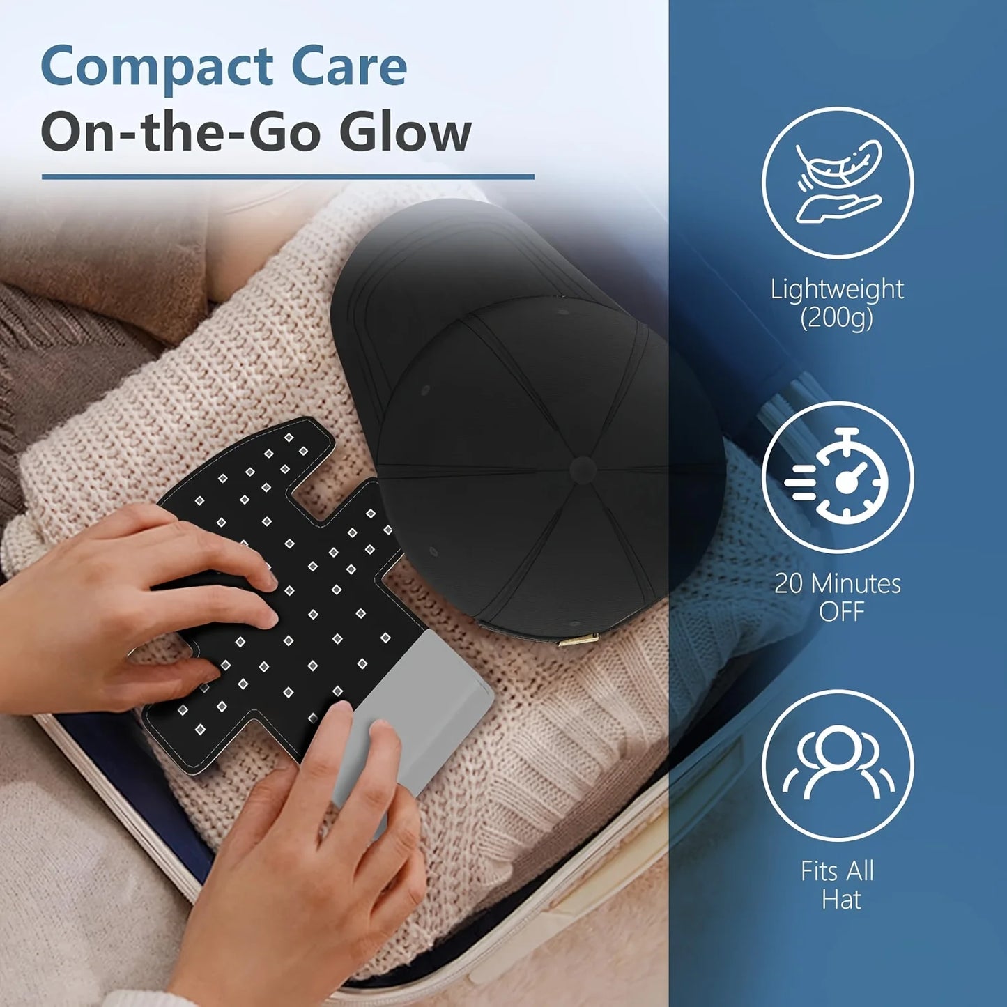 Jitesy LED Hair Growth Cap Portable Infrared Light Therapy