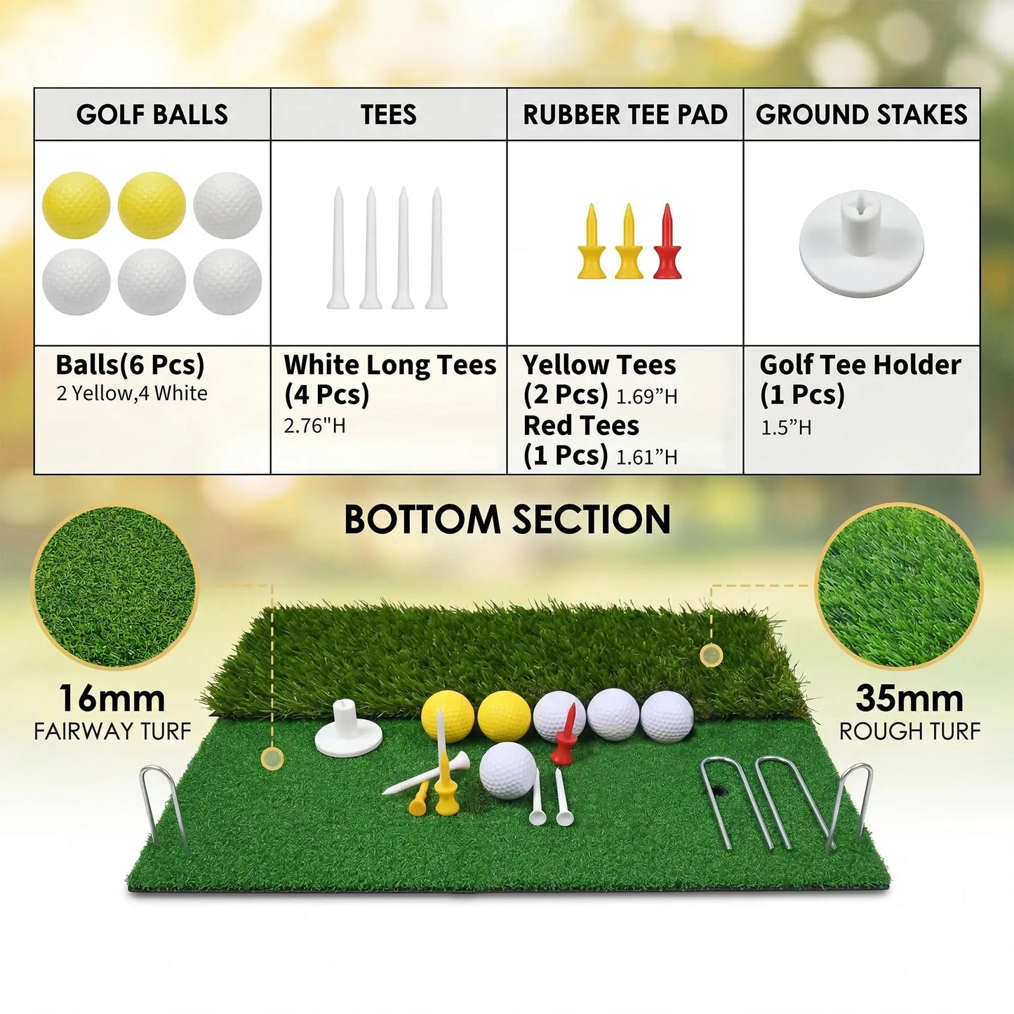 Durable Golf Practice Hitting Net With Chipping Net And Turf