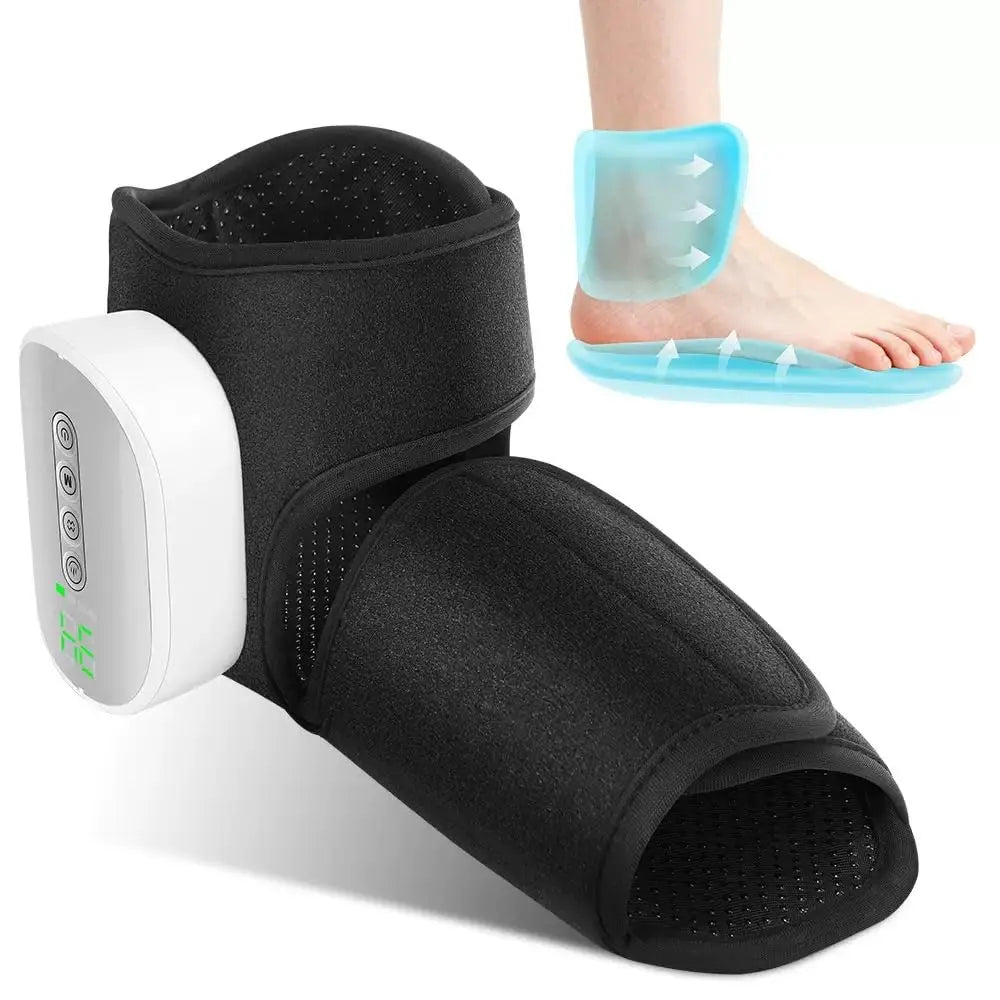 Cordless Ankle Foot Massager With Heat And Air Compression Therapy