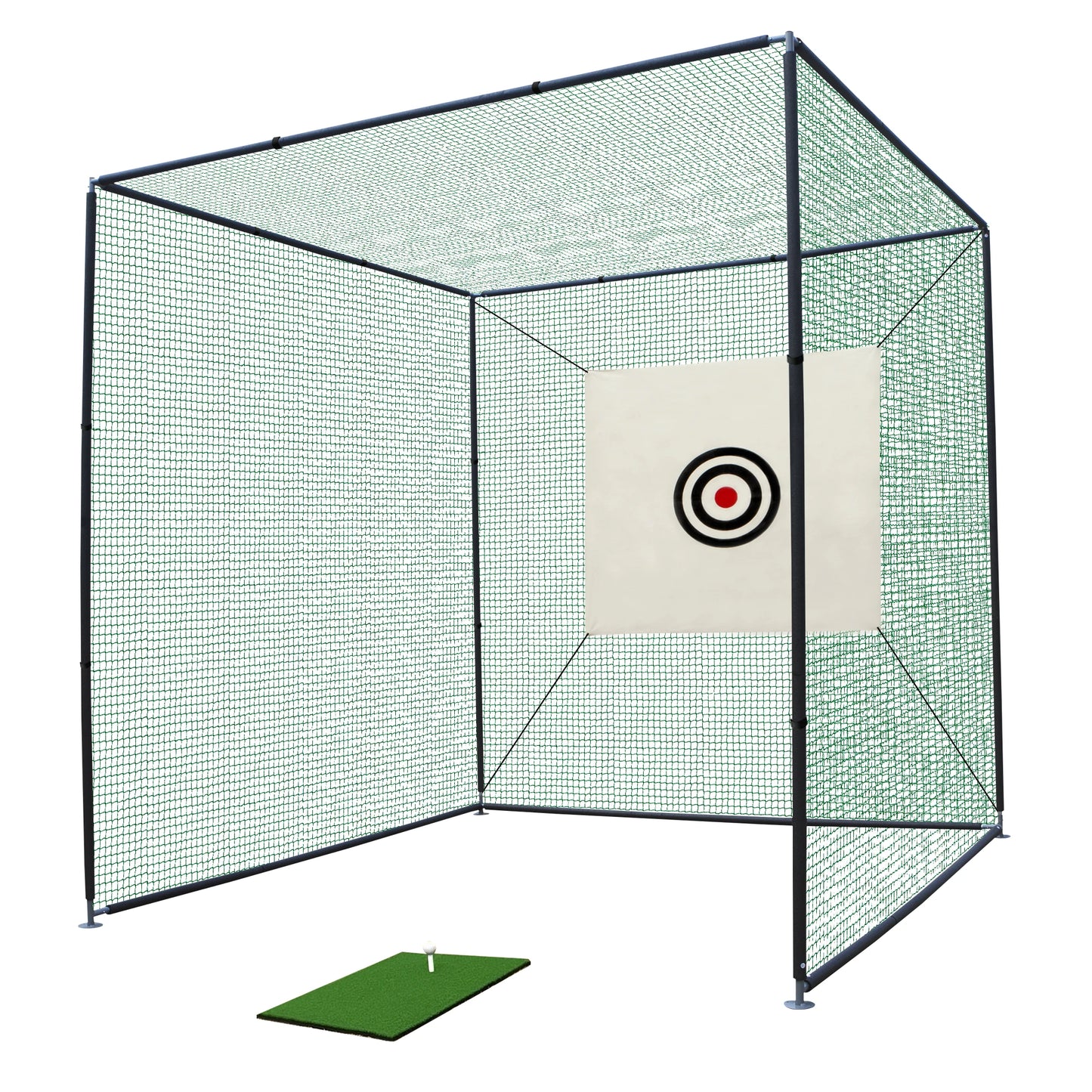 Golf Practice Net Cage With Metal Frame Indoor Outdoor Training