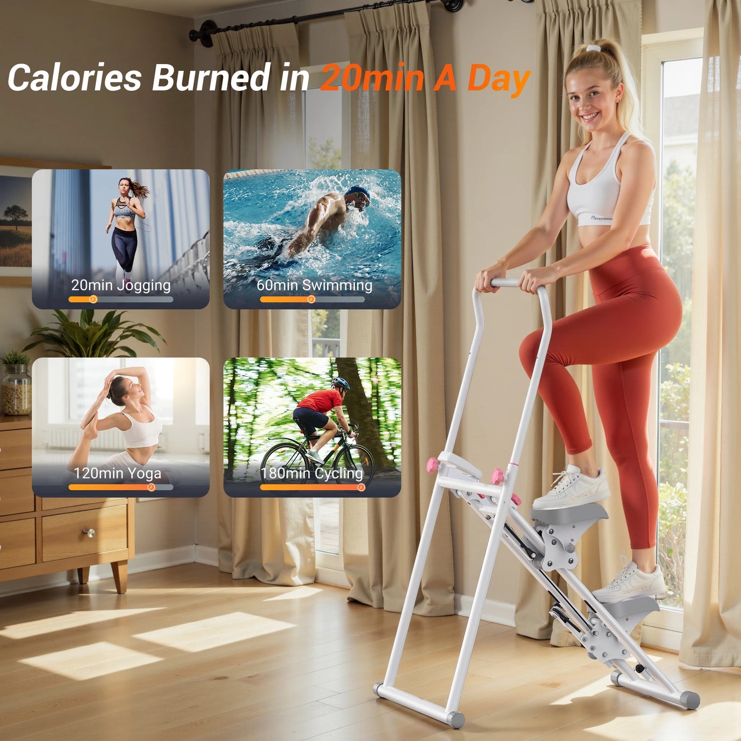 Merach Compact Folding Stair Stepper For Full Body Training