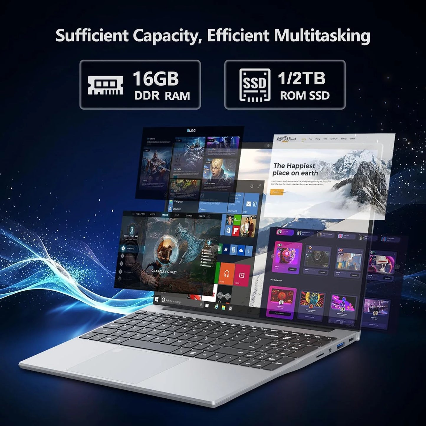 Intel Core I9 Laptop 16GB RAM 1TB SSD Backlit Keyboard