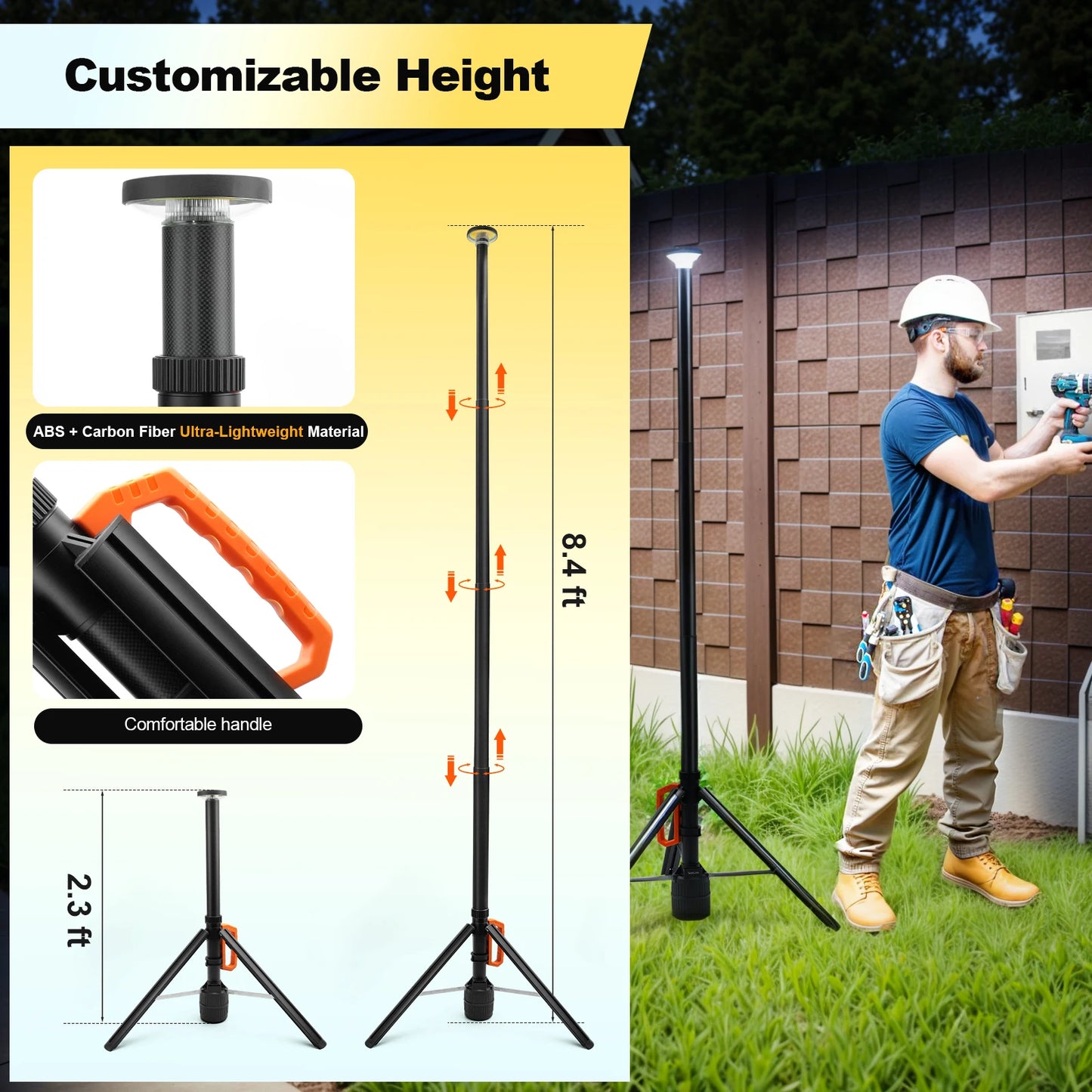 Rechargeable 360 Degree Work Light With Remote Control 3CCT