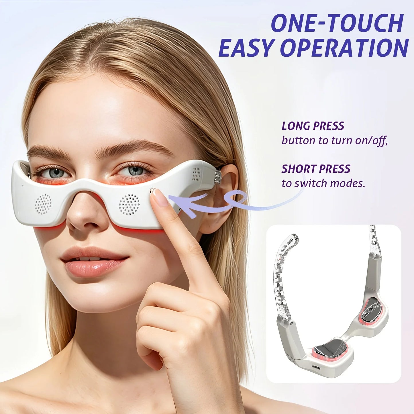 Jitesy LED Eye Massager With Hot Cold Therapy And Phototherapy
