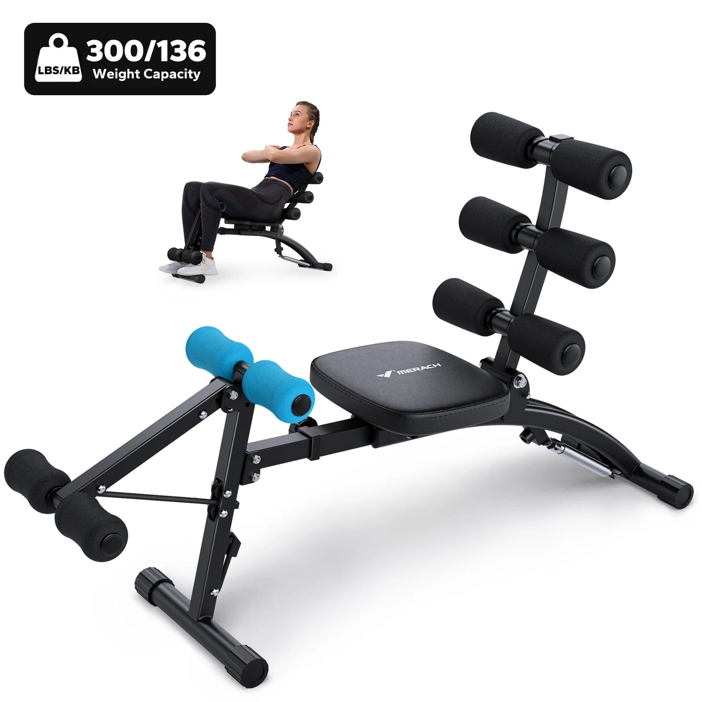 Merach Adjustable Ab Trainer Bench For Home Workout