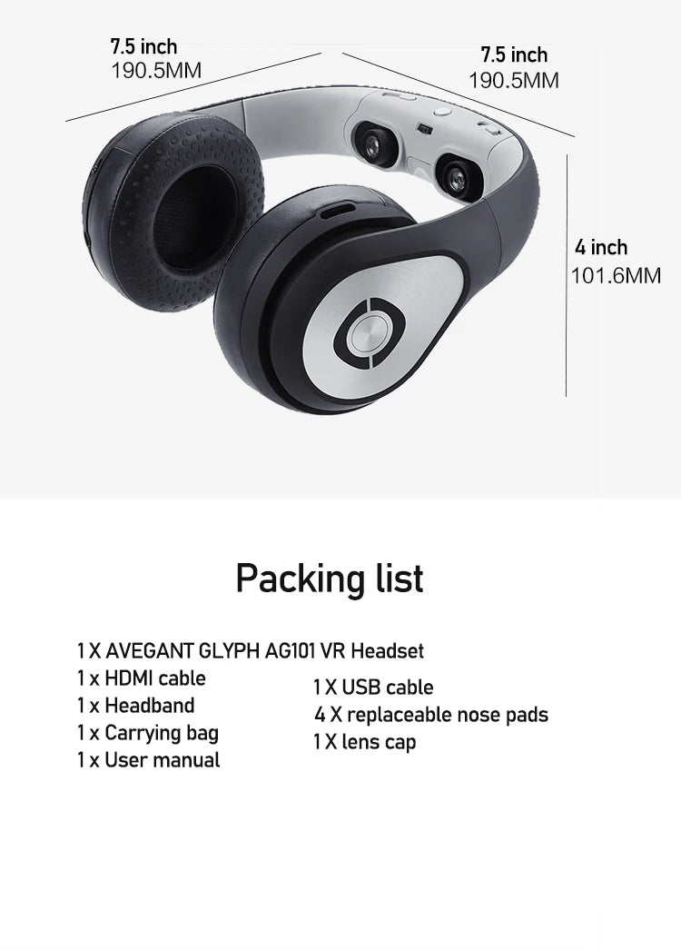 Verfans VR Headset With Audio Video 360 Panoramic 3D Theater
