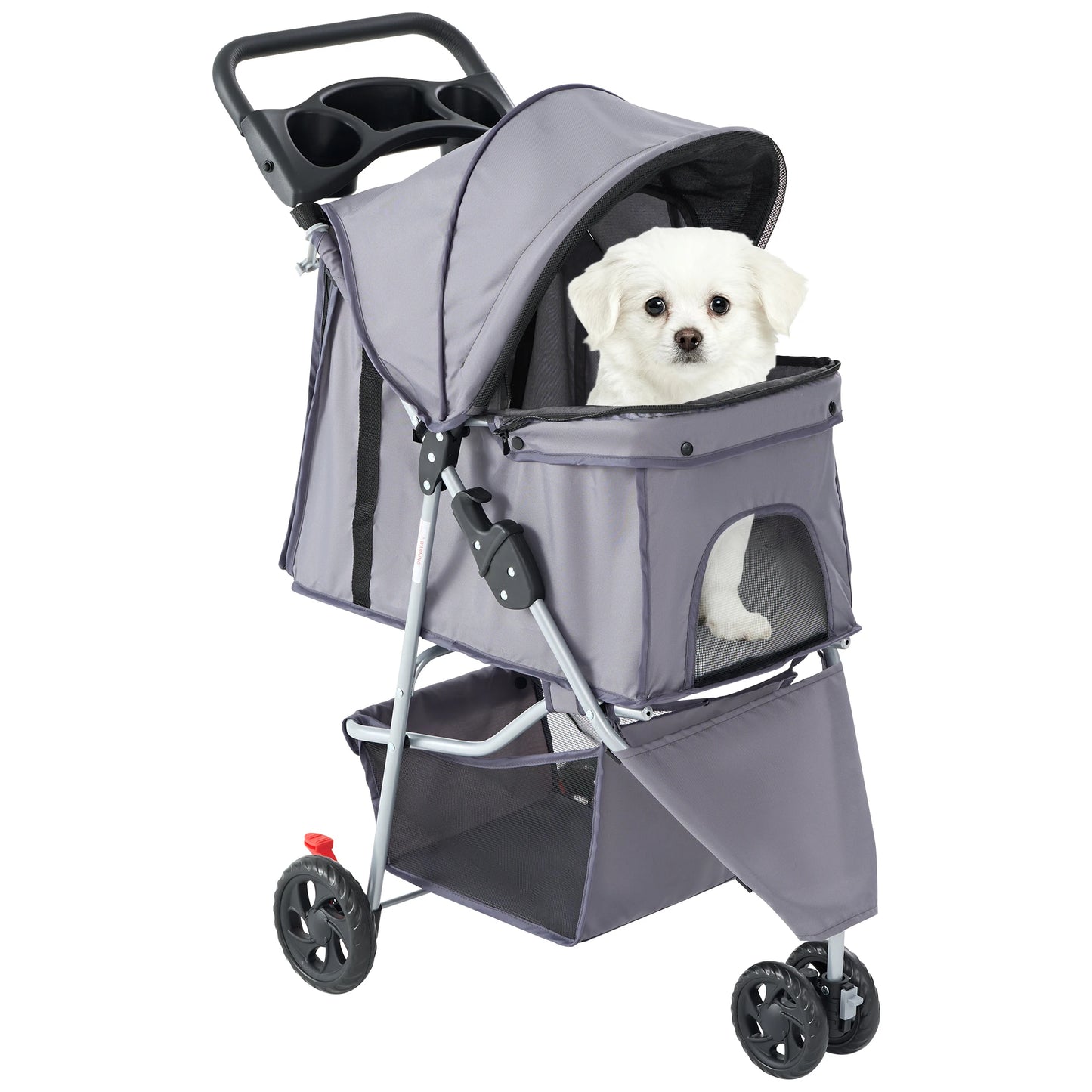 Foldable 3 Wheel Pet Stroller For Small Dogs And Cats