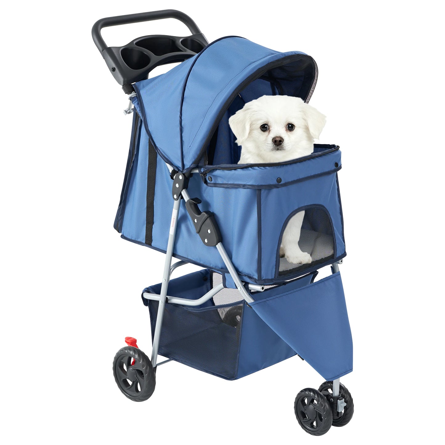 Foldable 3 Wheel Pet Stroller For Small Dogs And Cats